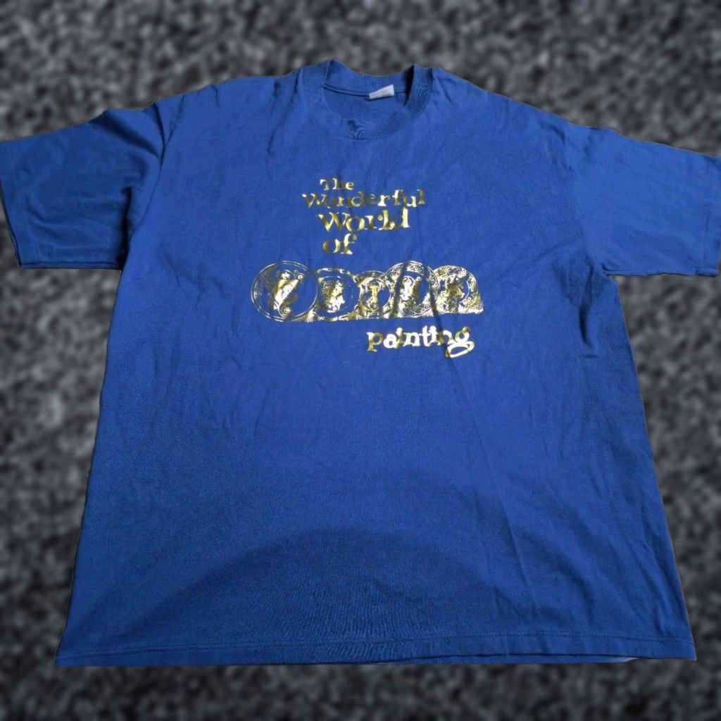 Vintage VINTAGE The Wonderful World of China Painting T Shirt 2XL Stedman Blue Cotton Blend 50/50 Size US XXL / EU 58 / 5 - 1 Thumbnail