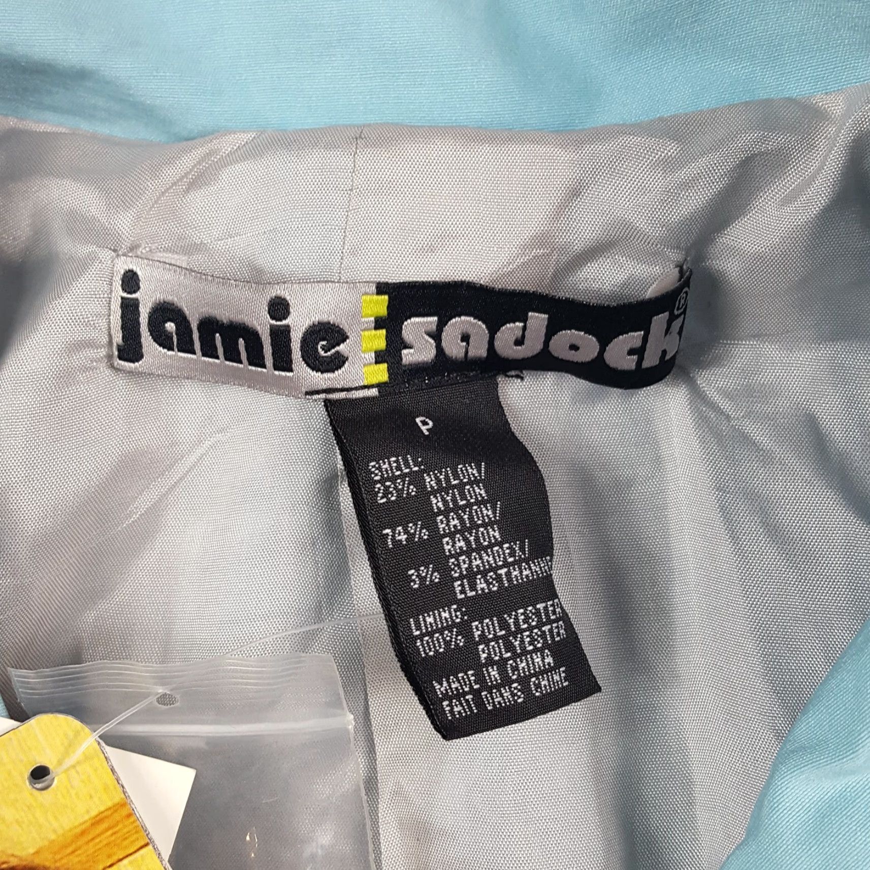 Vintage VINTAGE Jamie Sadock Womens Petite Small Stretch Button Up Windbreaker Jacket Shirt (Windbreaker) Size S / US 4 / IT 40 - 6 Thumbnail