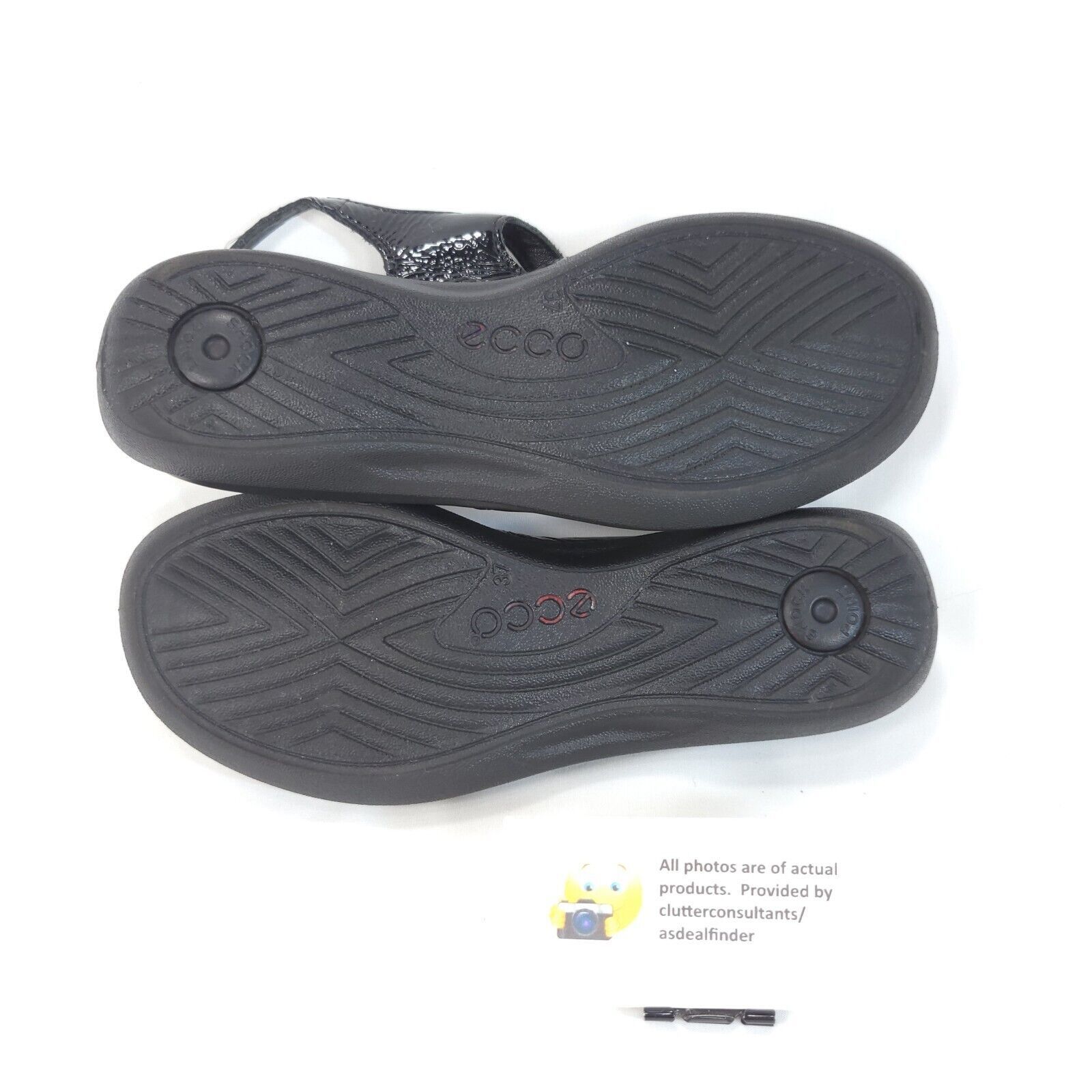 Ecco Ecco Patent Slingback Buckle Sandals Women Size 6.5 37 Black Size US 6.5 / IT 36.5 - 8 Thumbnail