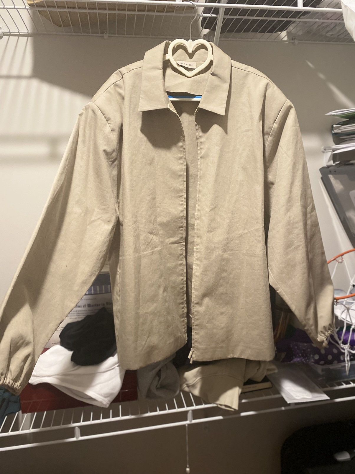 image of Fear Of God Cotton Jacket in Beige, Men's (Size Medium)