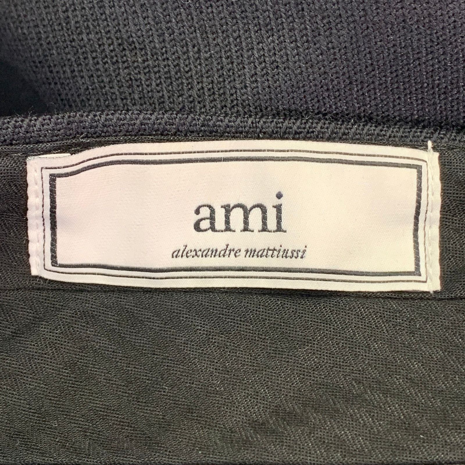 AMI Navy Twill Wool Cuffed Drop Crotch Button Fly Dress Pants Size US 38 / EU 54 - 3 Thumbnail