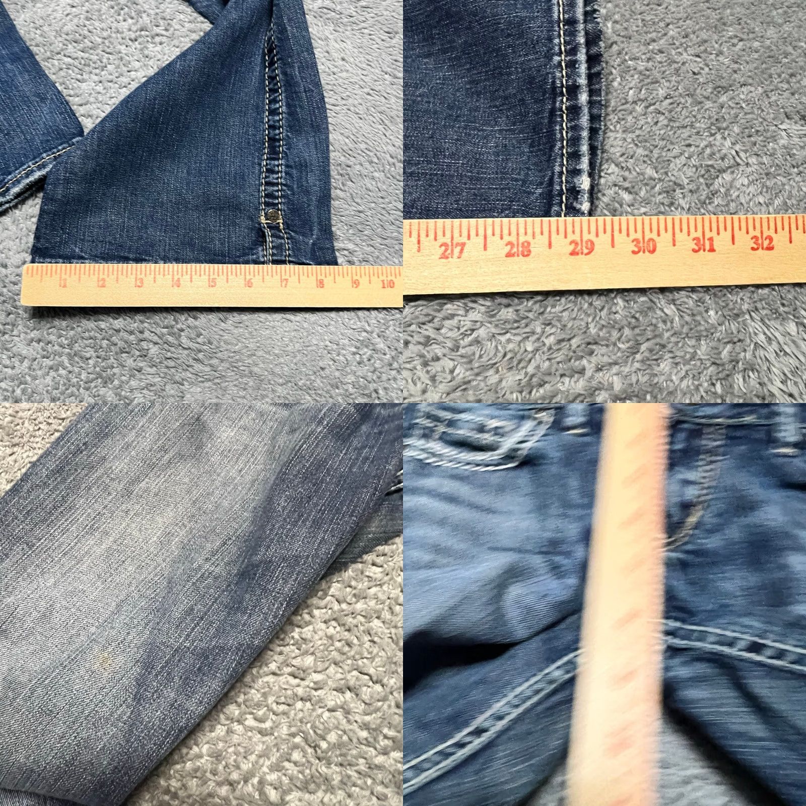 Silver Jeans Co. Silver Jeans Frances Boot Blue Jeans Womens 28 (30x29) Western Contrast Stitch Size 28" / US 6 / IT 42 - 8 Thumbnail