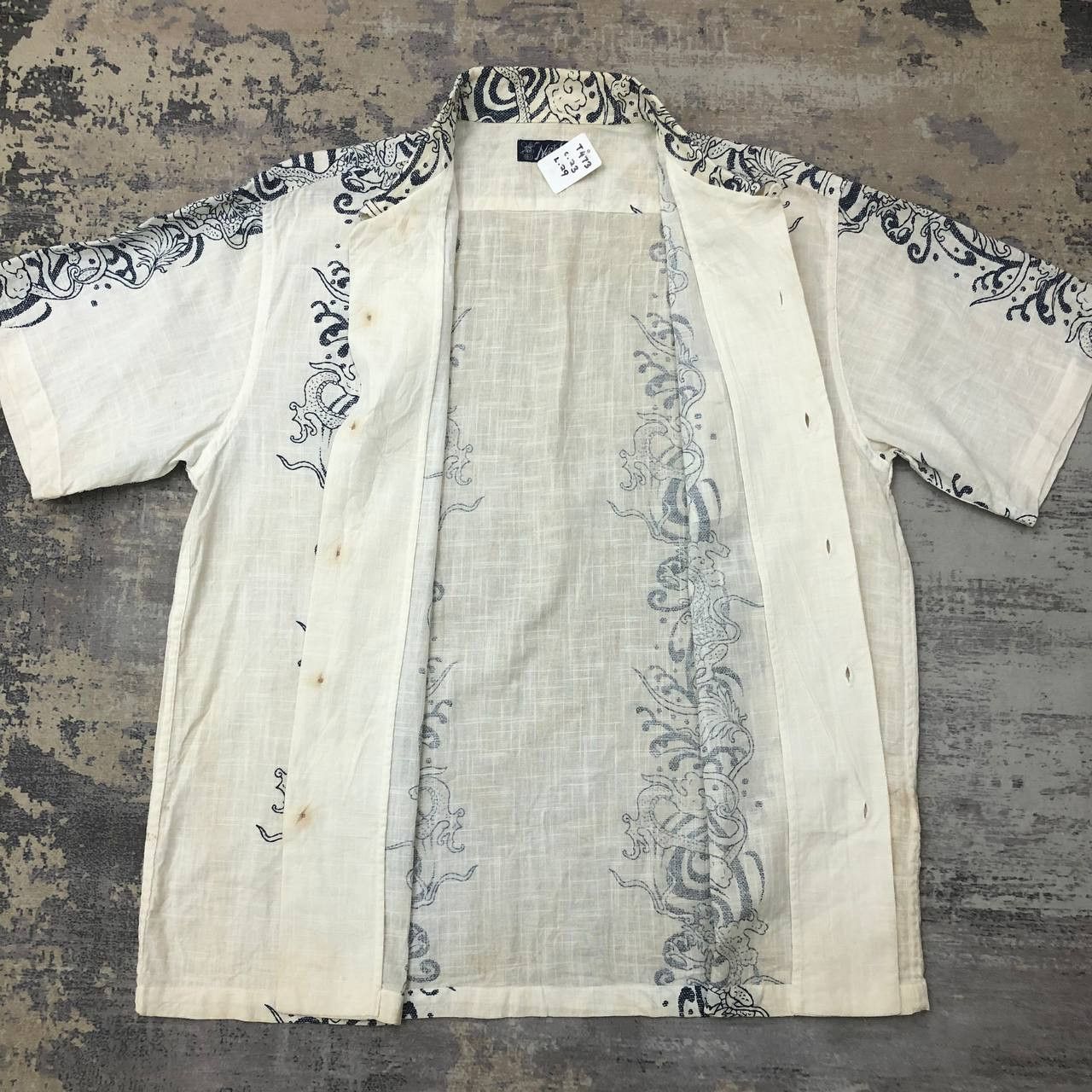 Japanese Brand T473 VTG JAPAN BAMBOO BUTTON DRAGON TATTOO BOWLING SHIRTS Size US L / EU 52-54 / 3 - 3 Thumbnail