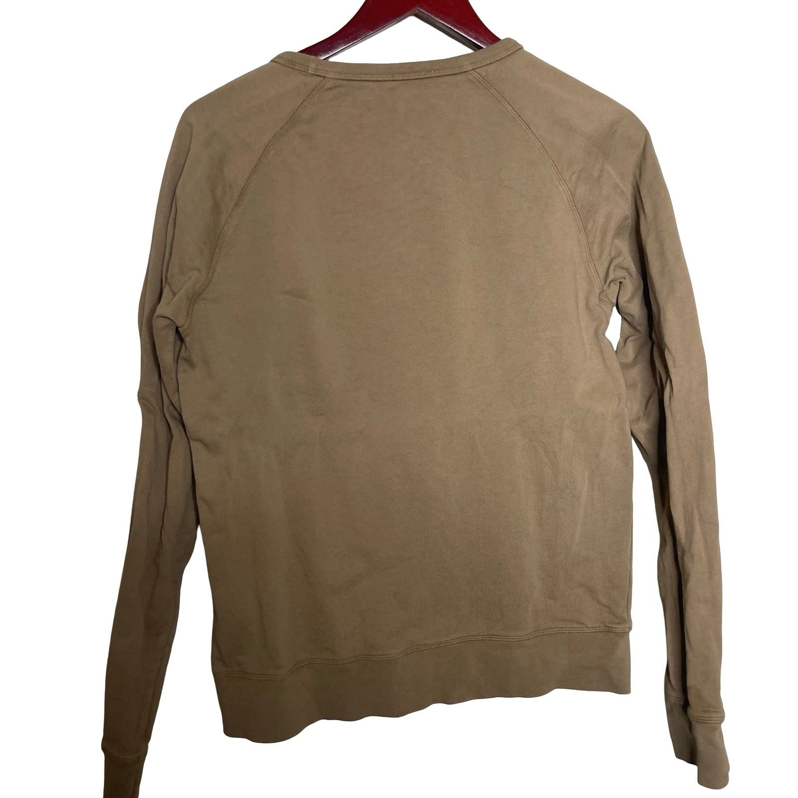 Officine Generale Officine Generale tan crewneck cotton pullover sweatshirt S Size US S / EU 44-46 / 1 - 5 Thumbnail