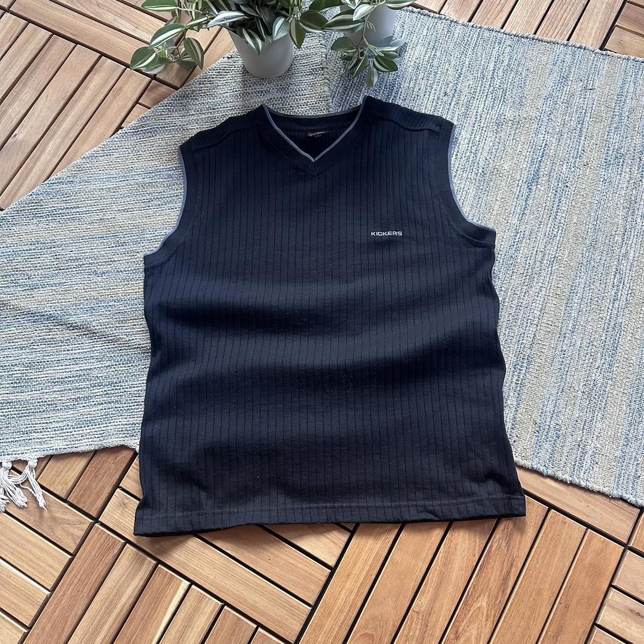 Kickers Vintage Y2K Kickers Ribbed Minimalist Logo Vest Size US L / EU 52-54 / 3 - 1 Thumbnail