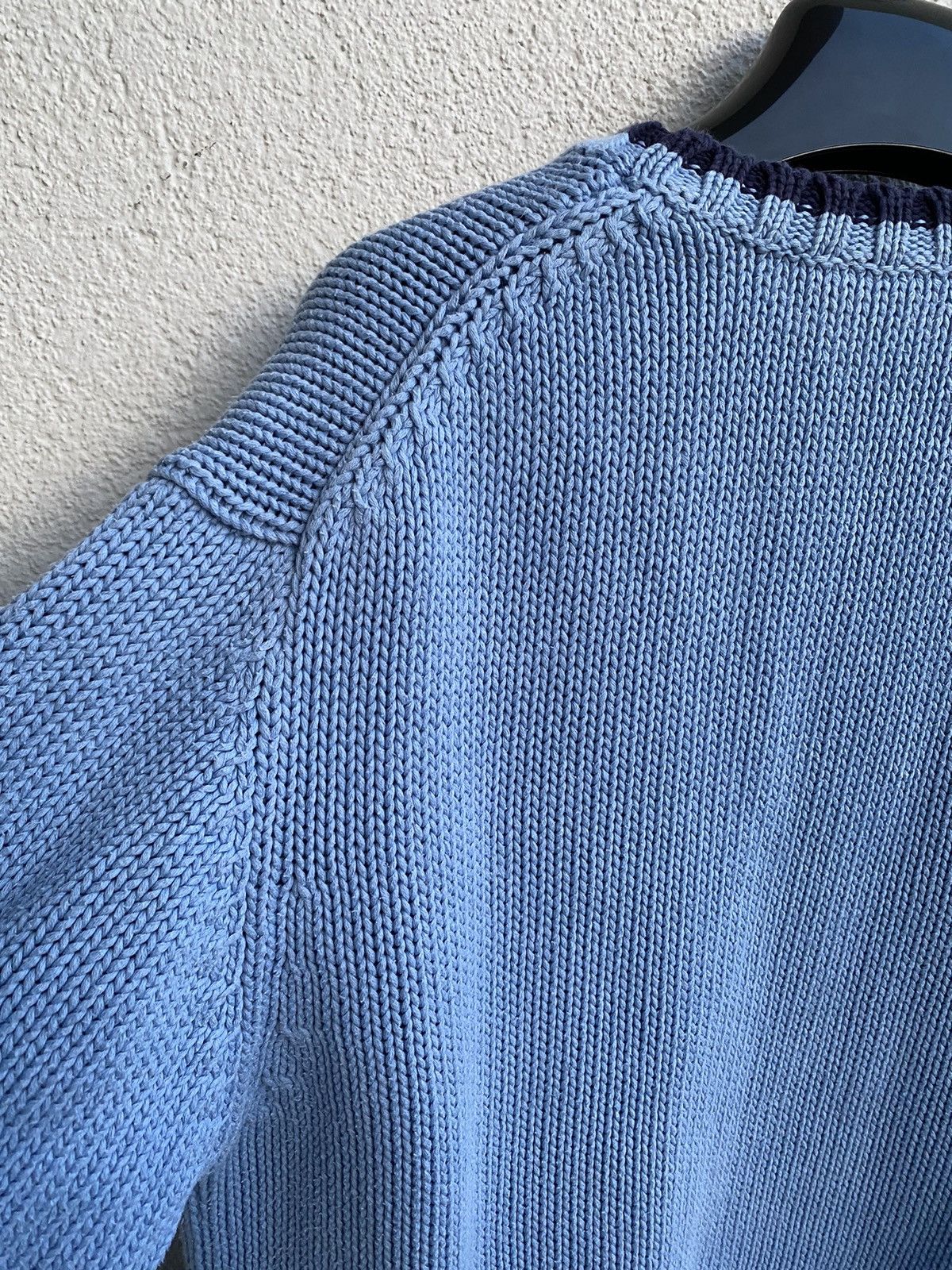 Yves Saint Laurent Heavy YSL Sweater Blue Knit YSL Sweatshirt Size US S / EU 44-46 / 1 - 9 Thumbnail