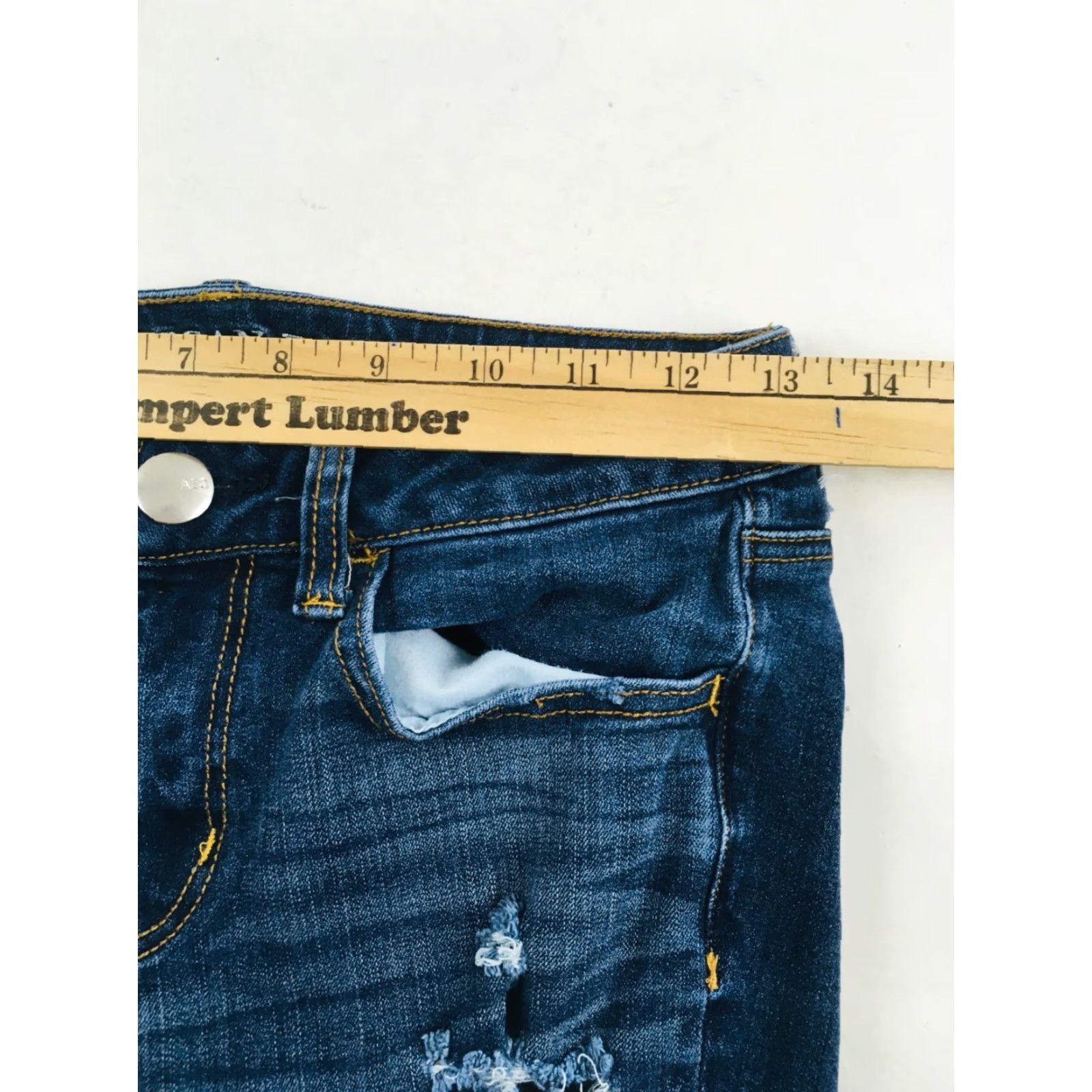 American Eagle Outfitters American Eagle Outfitters Jeans Women's 2 Distressed Super Stretch Jegging Denim Blue Dark Wash Size 2 Womens Jeans Size 26" / US 2 / IT 38 - 3 Thumbnail
