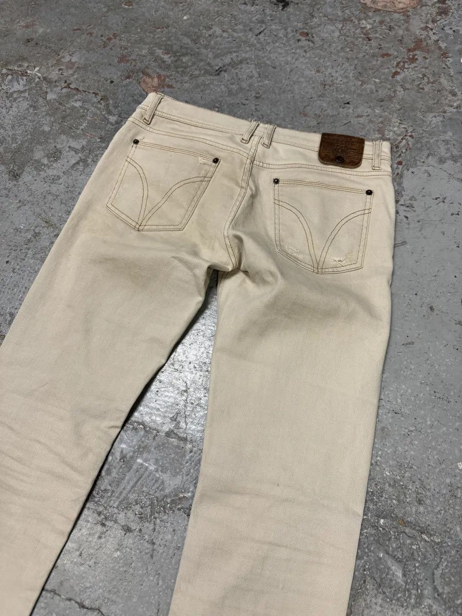 Dolce & Gabbana 2000s Dolce & Gabbana Beige Slim Distressed Pants Size US 31 - 6 Thumbnail