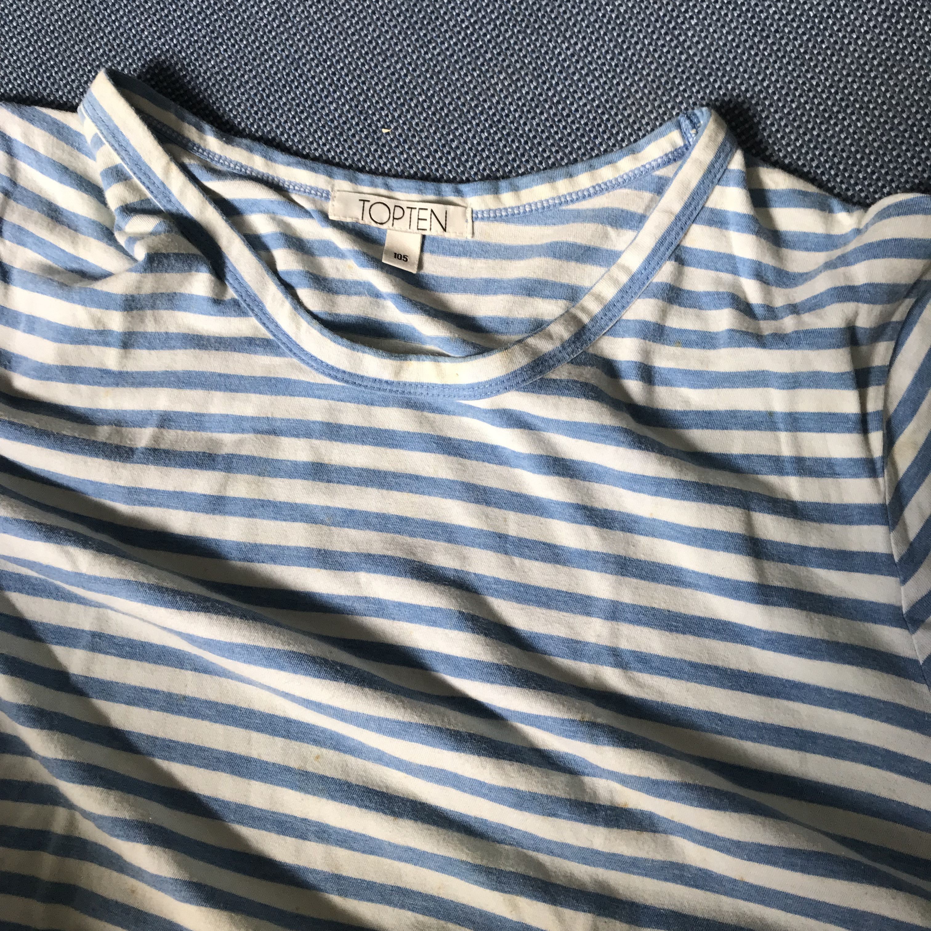 Vintage topten stripe salur blue tee tshirt Size M 75 x 53 cm Size US S / EU 44-46 / 1 - 5 Thumbnail