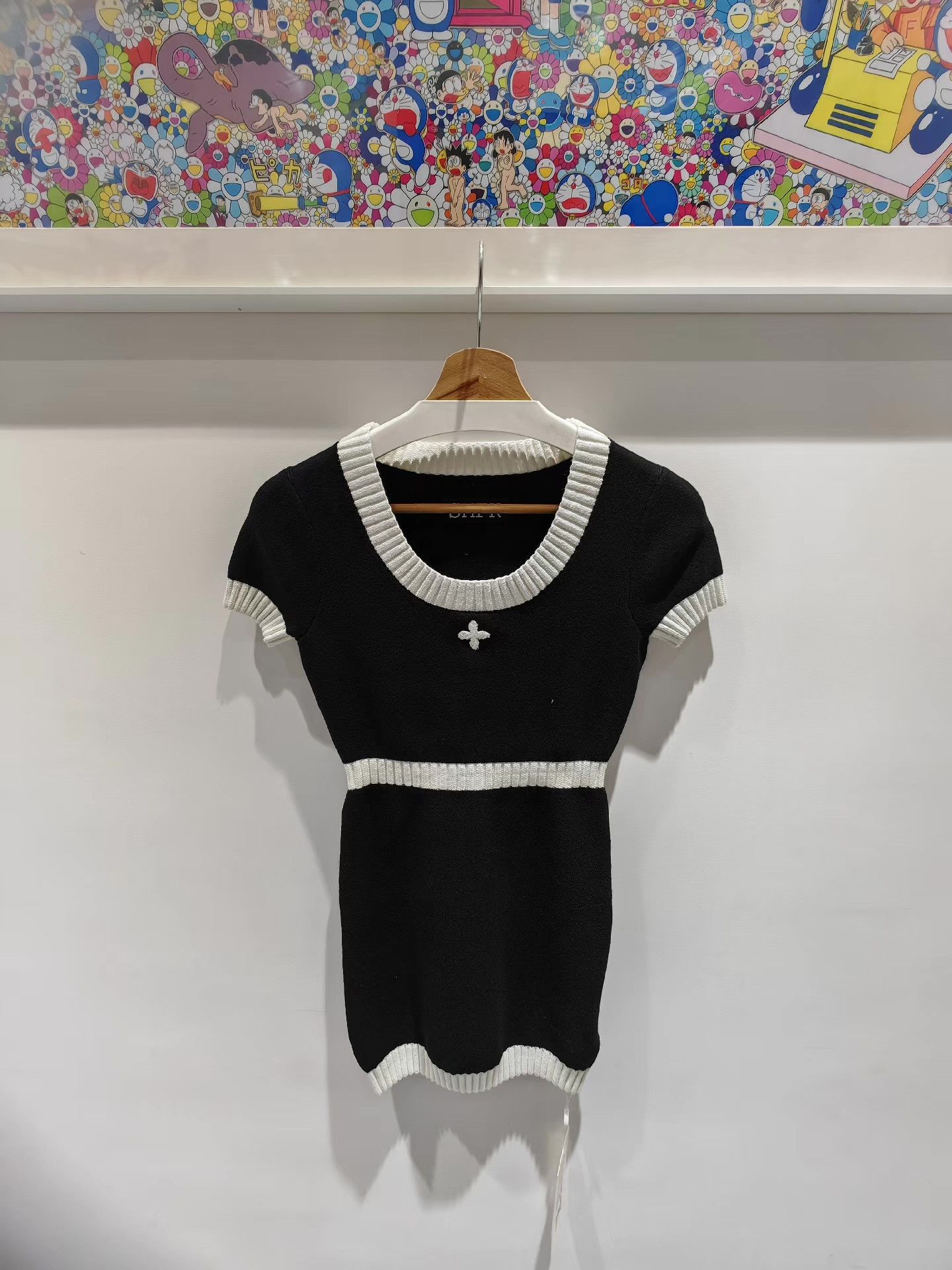 SMFK SMFK Cross Classic Knit Dress UFT18B/W Vintage Slim Q15 Size M / US 6-8 / IT 42-44 - 1 Thumbnail