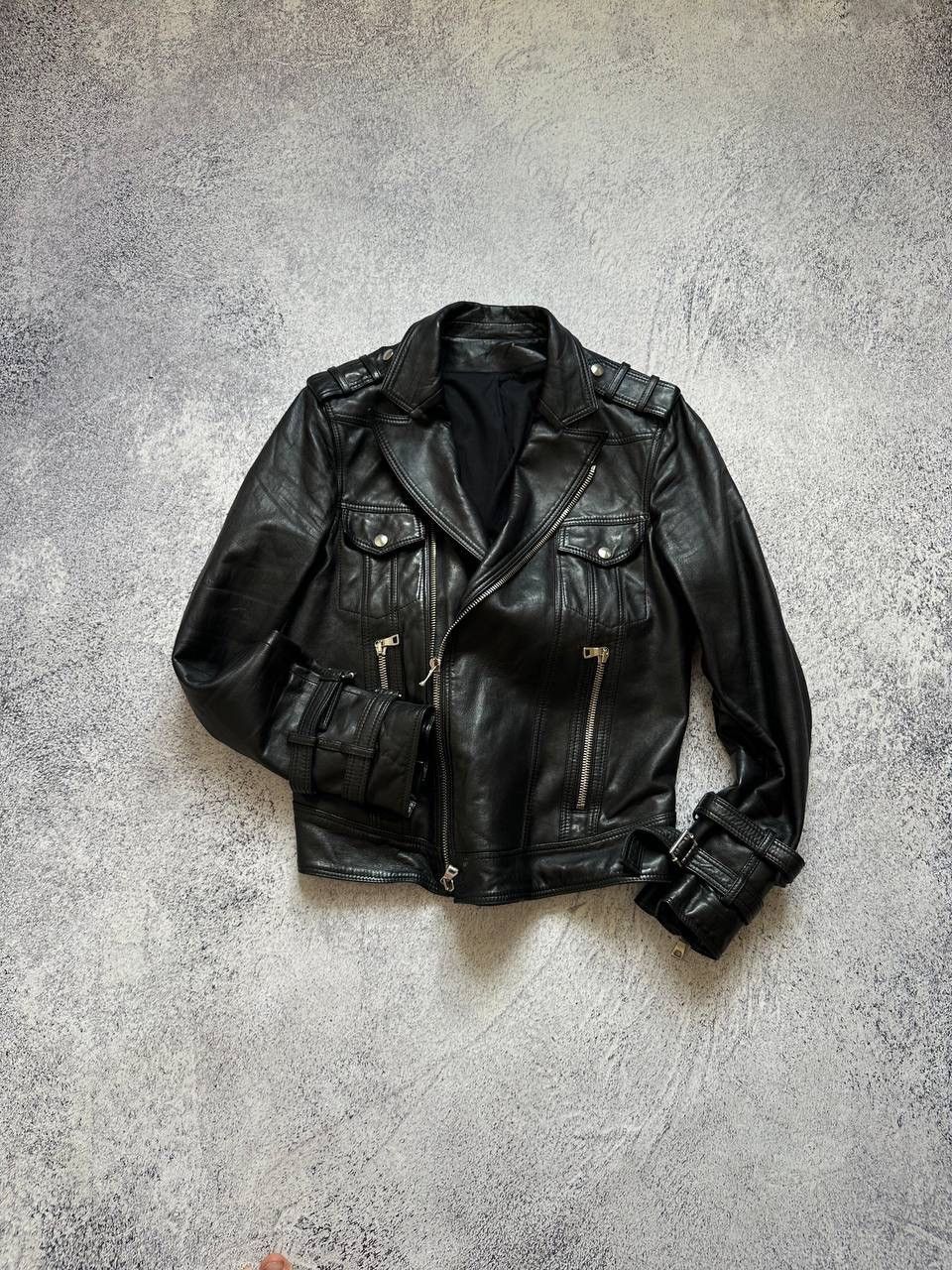 Balmain Balmain Men’s Leather Jacket With Straps Size 48 Size US M / EU 48-50 / 2 - 1 Thumbnail
