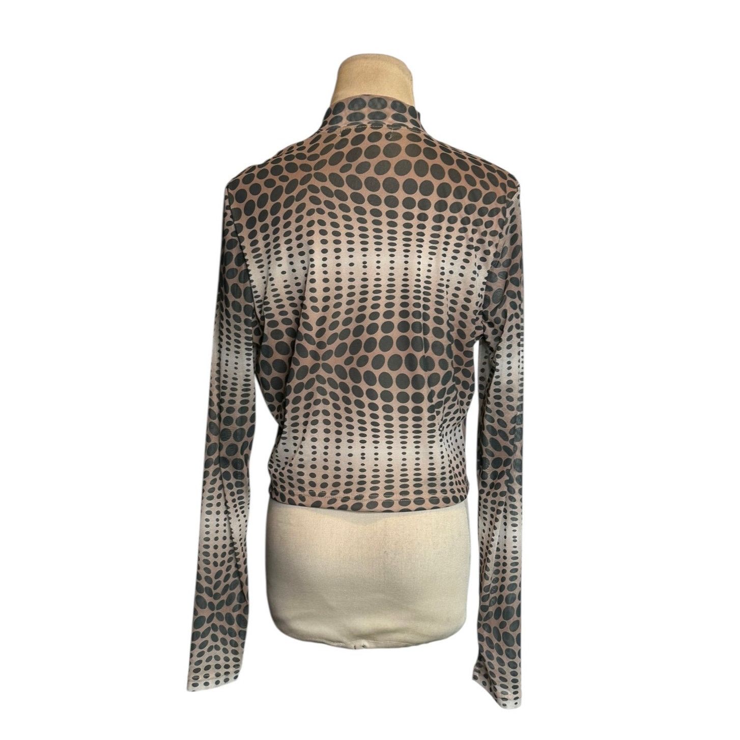 Forever 21 Forever 21 beige black polka dots long sleeves size 0X Size XS / US 0-2 / IT 36-38 - 2 Thumbnail