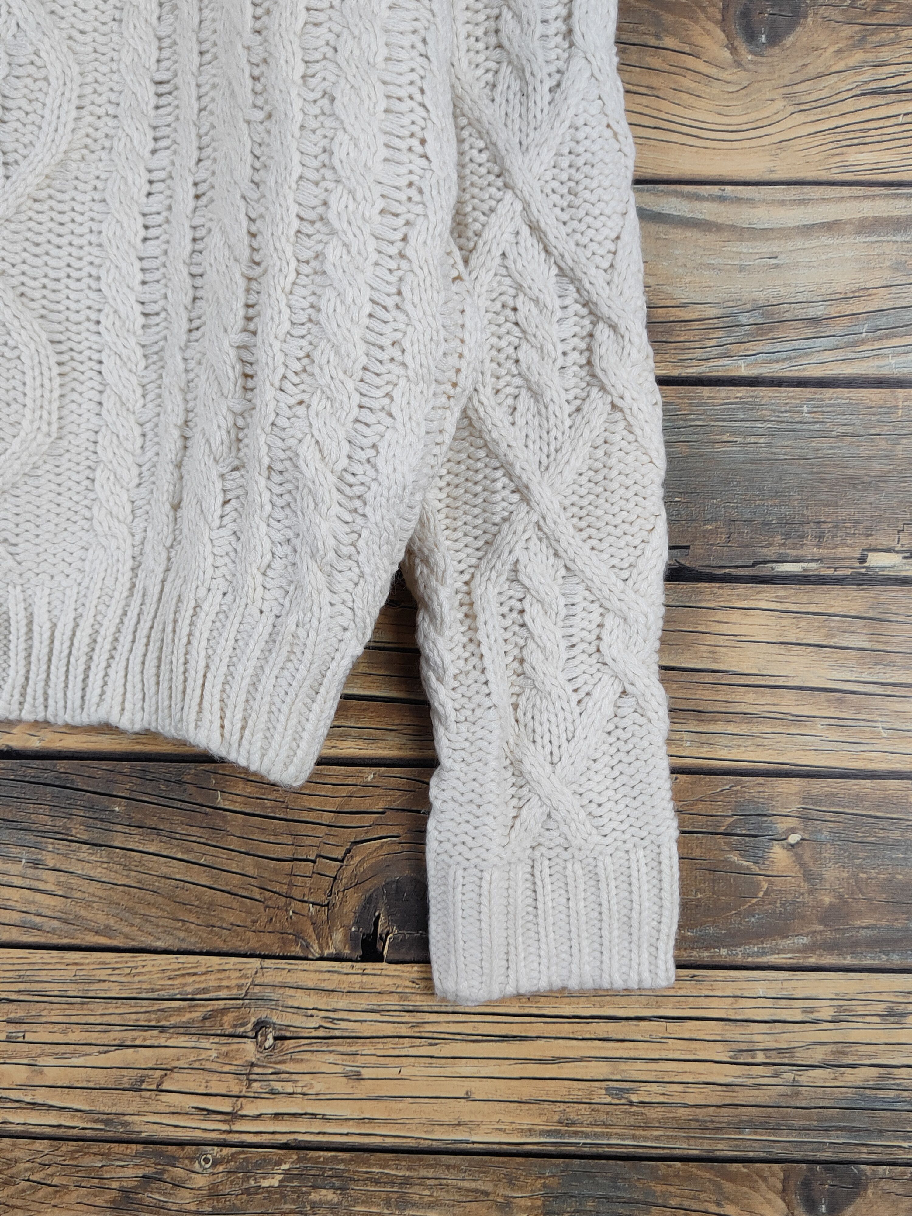 Aran Isles Knitwear Japan vintage Cream cable Knitwear Sweatshirts #W1183 Size M / US 6-8 / IT 42-44 - 6 Thumbnail