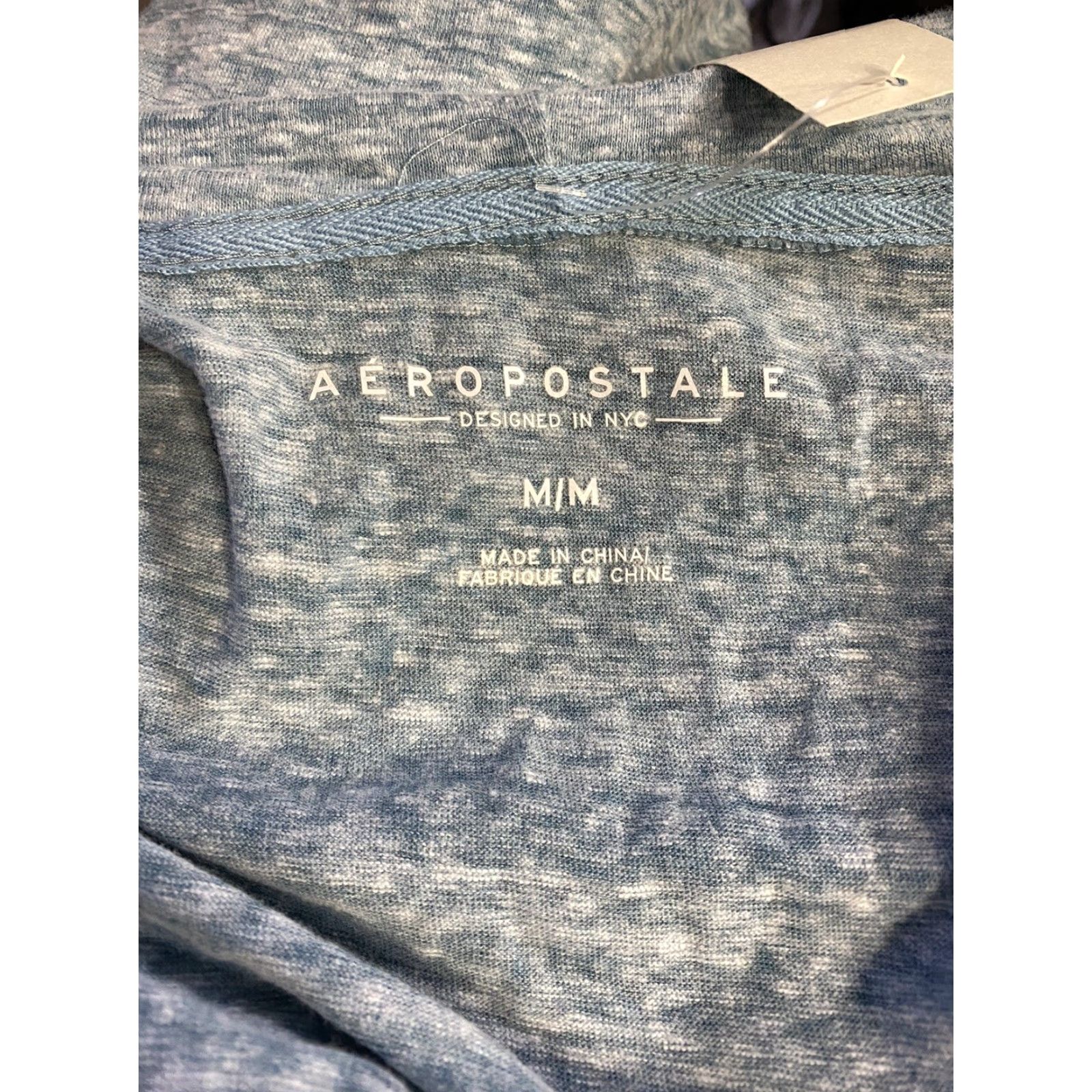 Vintage Aéropostale Womens Blue Full Zip Hooded Jacket Pockets Light Medium Size M / US 6-8 / IT 42-44 - 4 Thumbnail