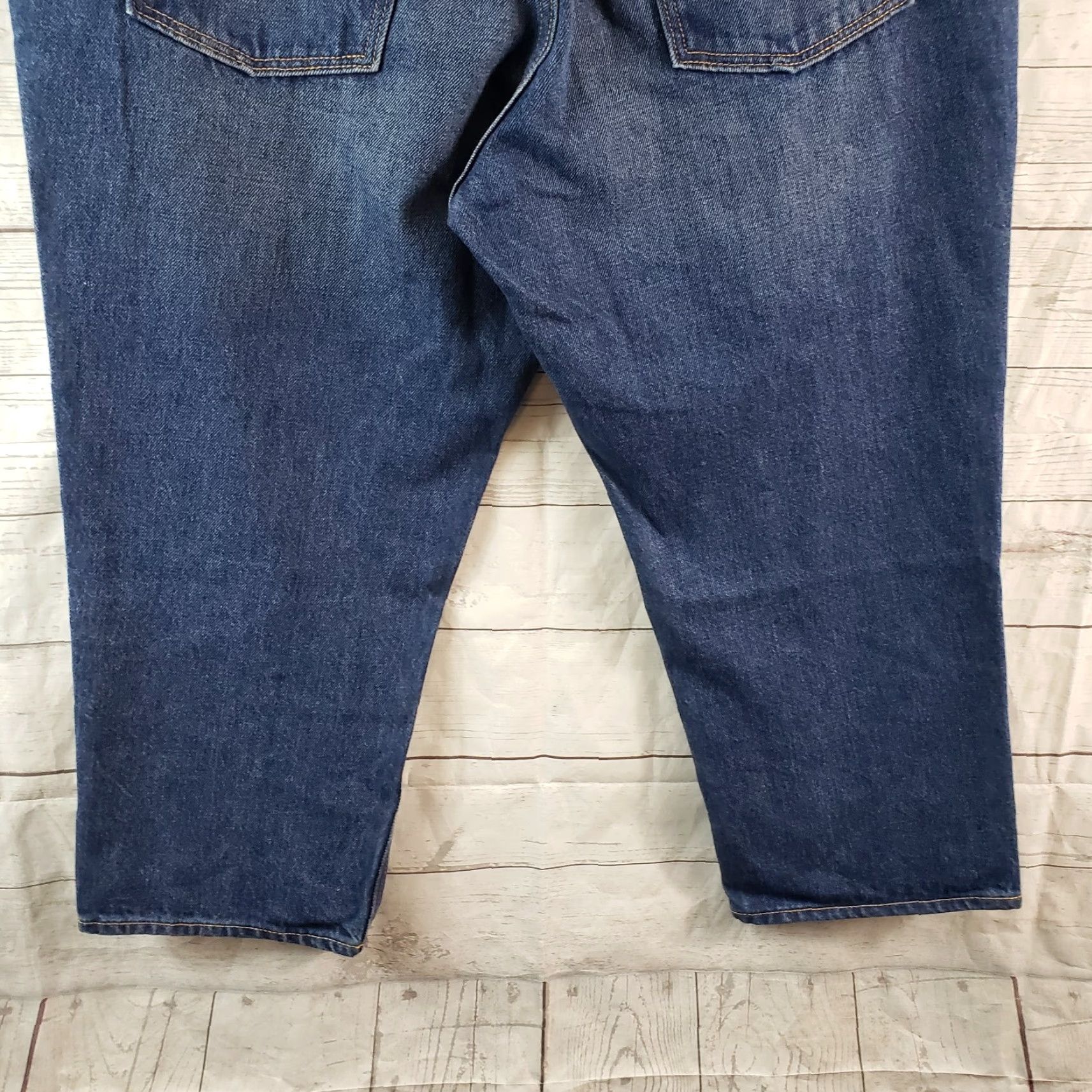 Old Navy VINTAGE Old Navy Womens High Waisted Slouchy Straight Crop Jeans Sz 14P Blue Size 36" / US 14 / IT 50 - 6 Thumbnail