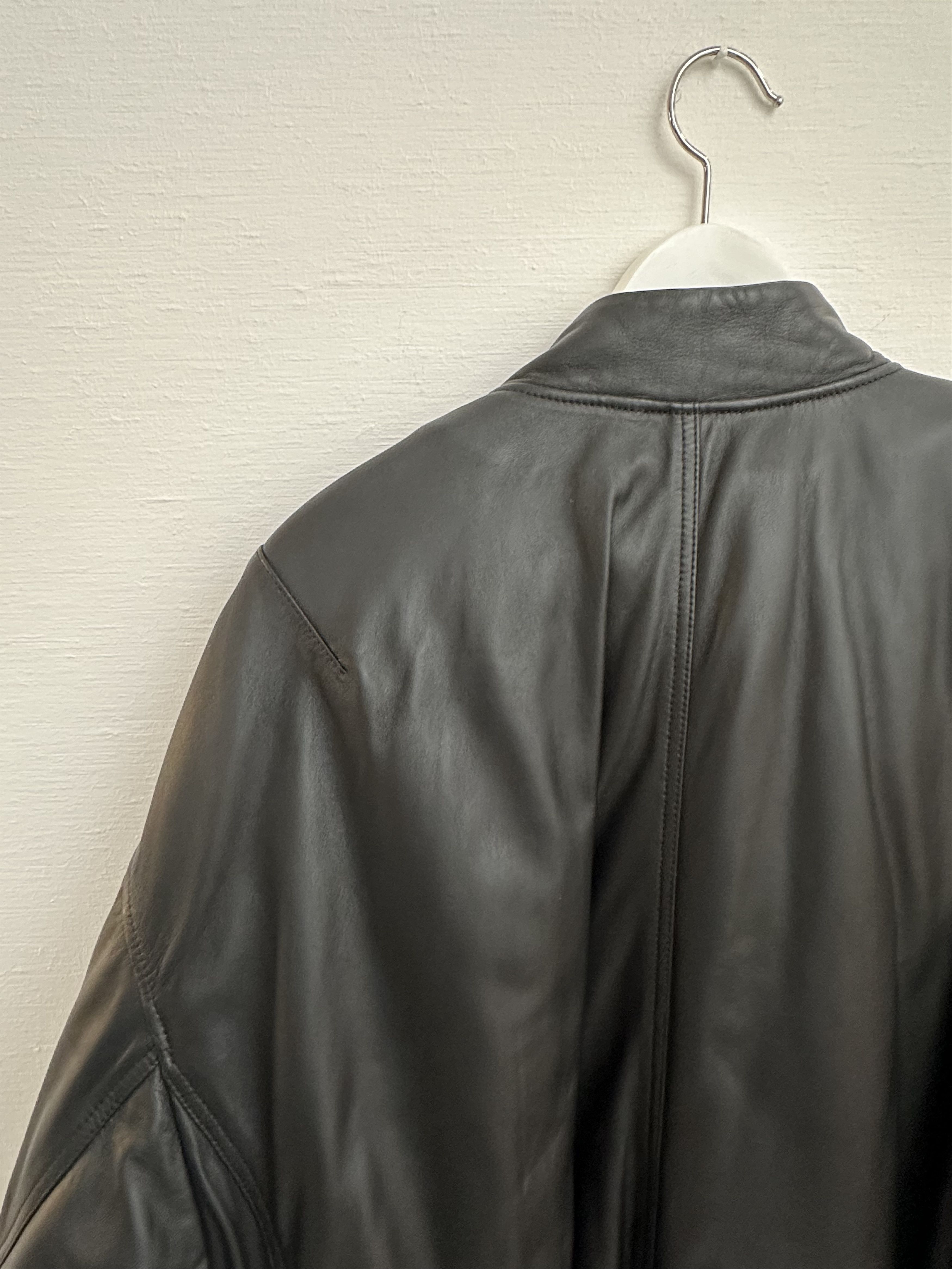 WARDROBE.NYC Leather Bomber Jacket Size XL / US 12-14 / IT 48-50 - 4 Thumbnail