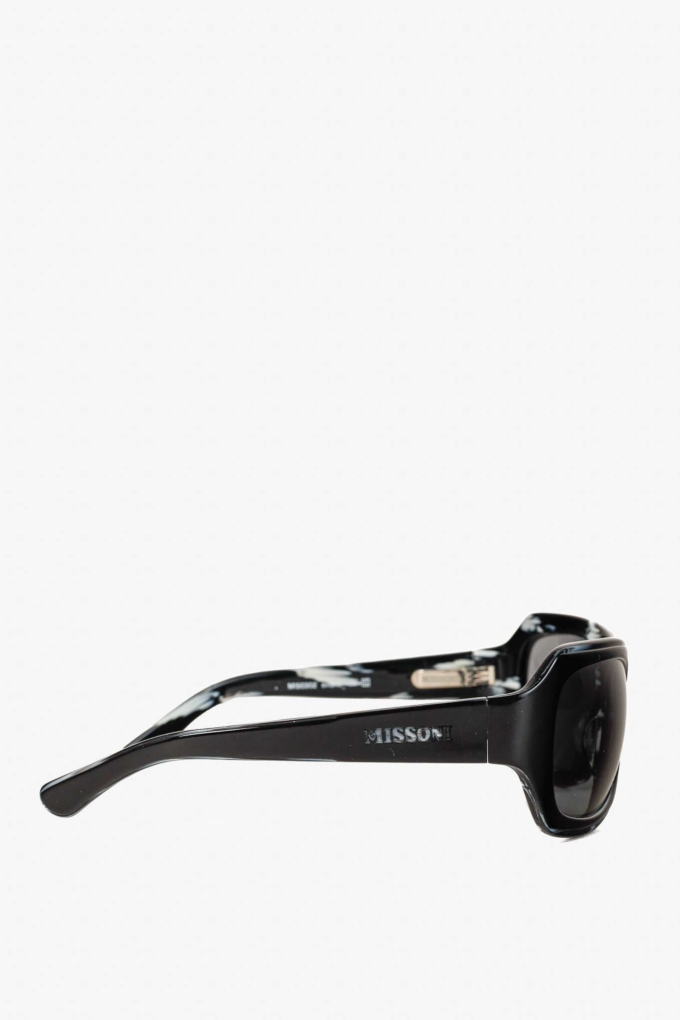 Missoni Missoni MI50302 Black Marbled-Accent Oversized Sunglasses Size ONE SIZE - 3 Thumbnail