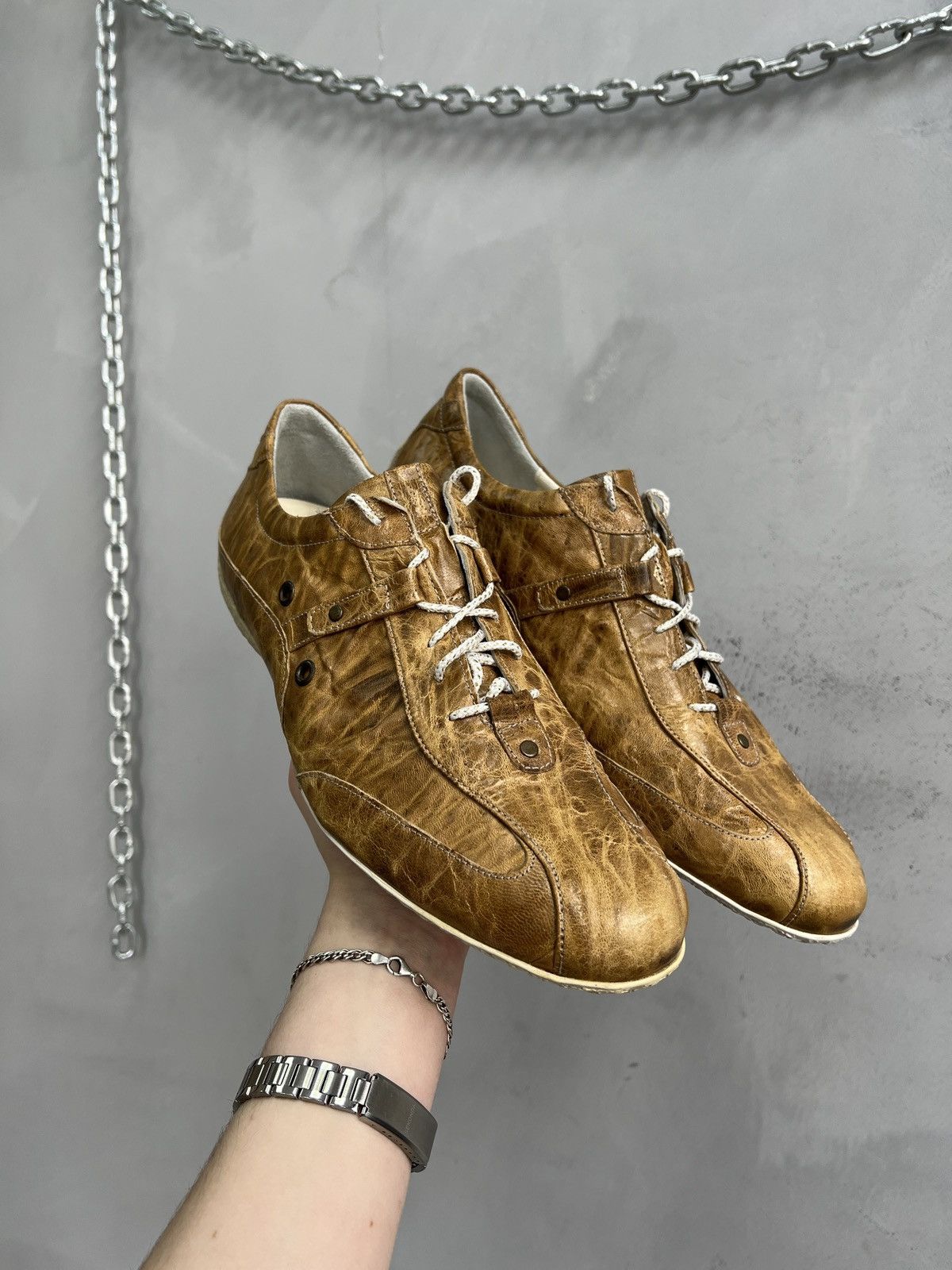 If Six Was Nine Low leather avant garde trainers y2k dirk bikkembergs style Size US 8.5 / EU 41-42 - 1 Thumbnail