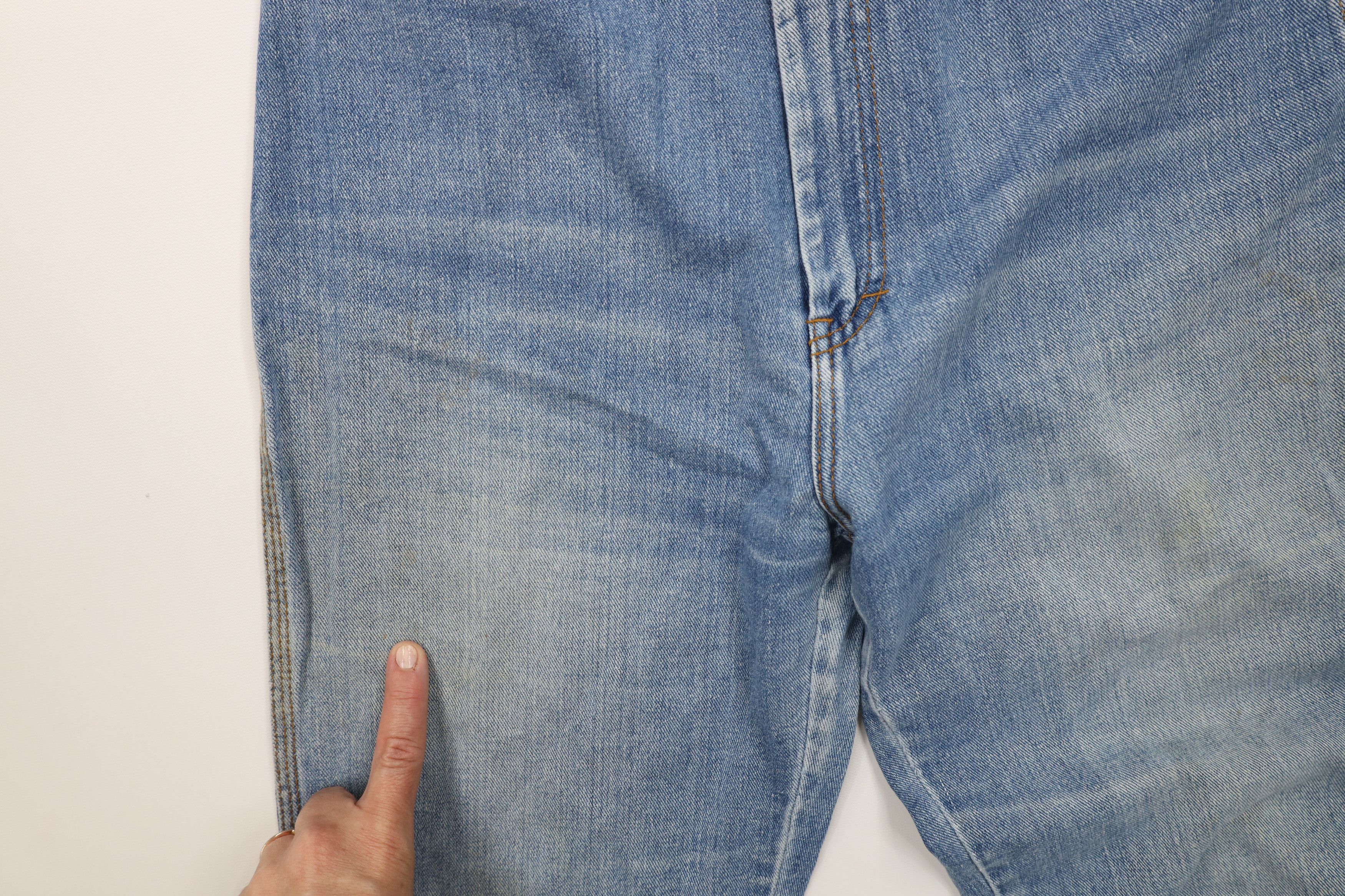 Vintage Vintage 70s Streetwear Wide Leg Denim Jeans Blue Cotton Size 36" / US 14 / IT 50 - 7 Thumbnail