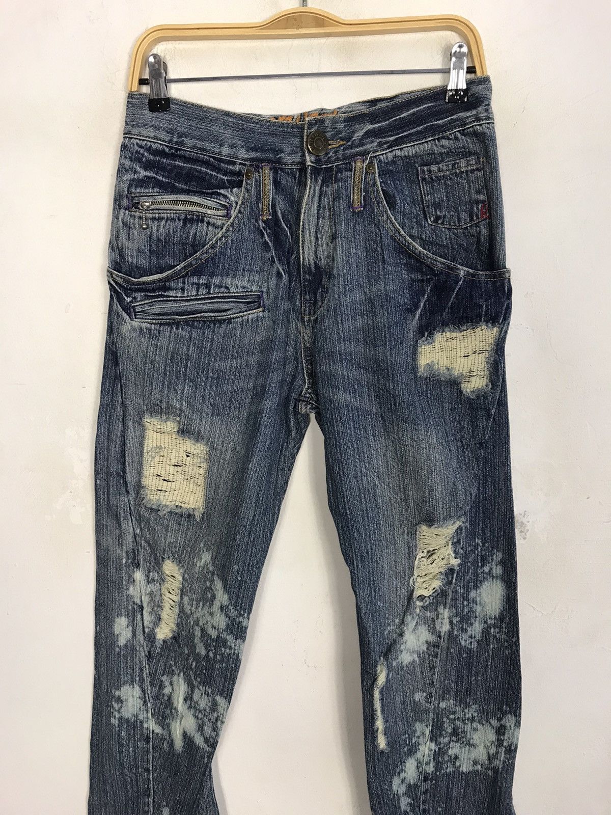 Japanese Brand Hype Kili Watch Cyber Punk Denim Jeans Size US 29 - 3 Thumbnail