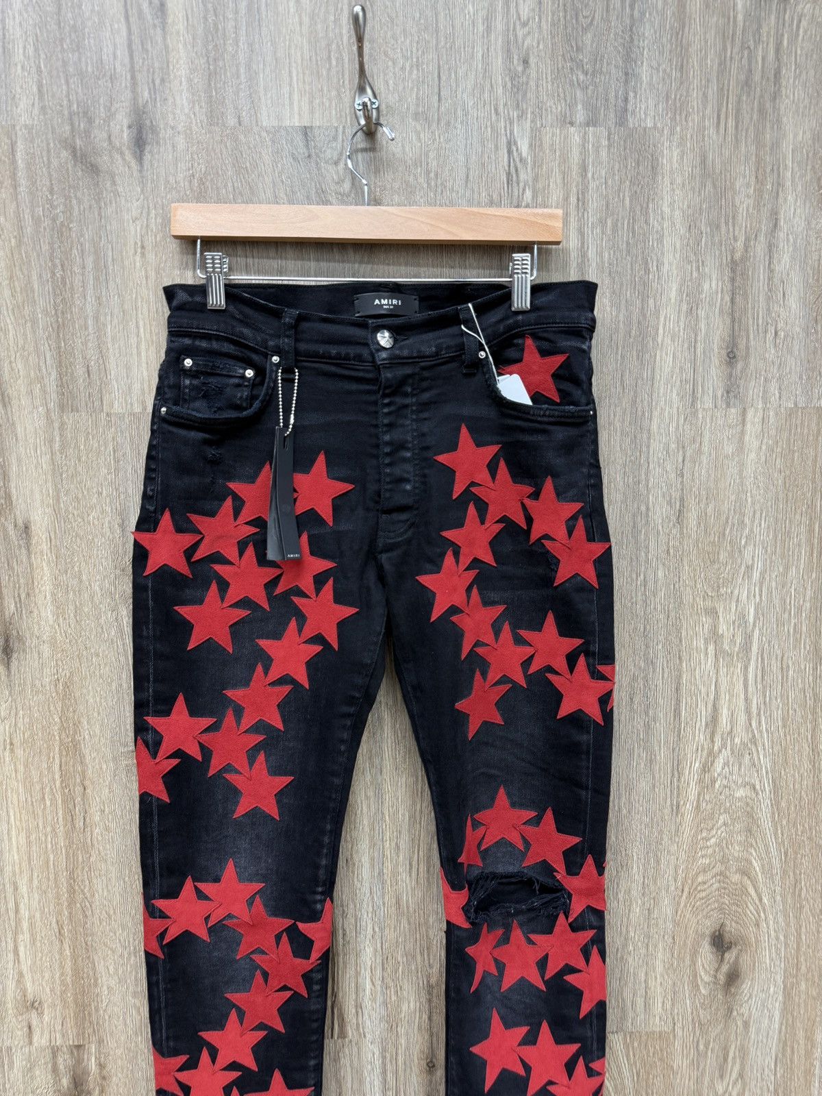 Amiri Amiri Chemist Red Star Denim Jeans Size US 31 - 2 Thumbnail