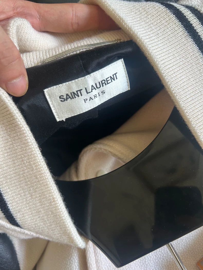 Saint Laurent Paris Saint Laurent Paris 2022FW White Patchwork Teddy jacket Size US M / EU 48-50 / 2 - 3 Thumbnail