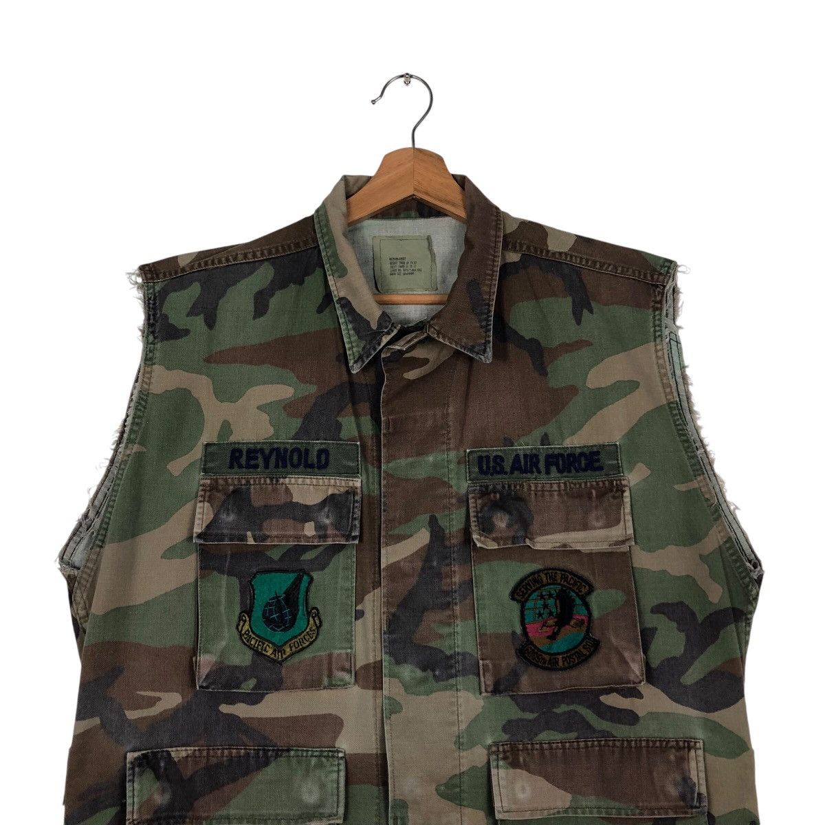 Other 📌Vintage Air Force Us Military Camouflage Biker Jacket Vest Size US M / EU 48-50 / 2 - 4 Thumbnail
