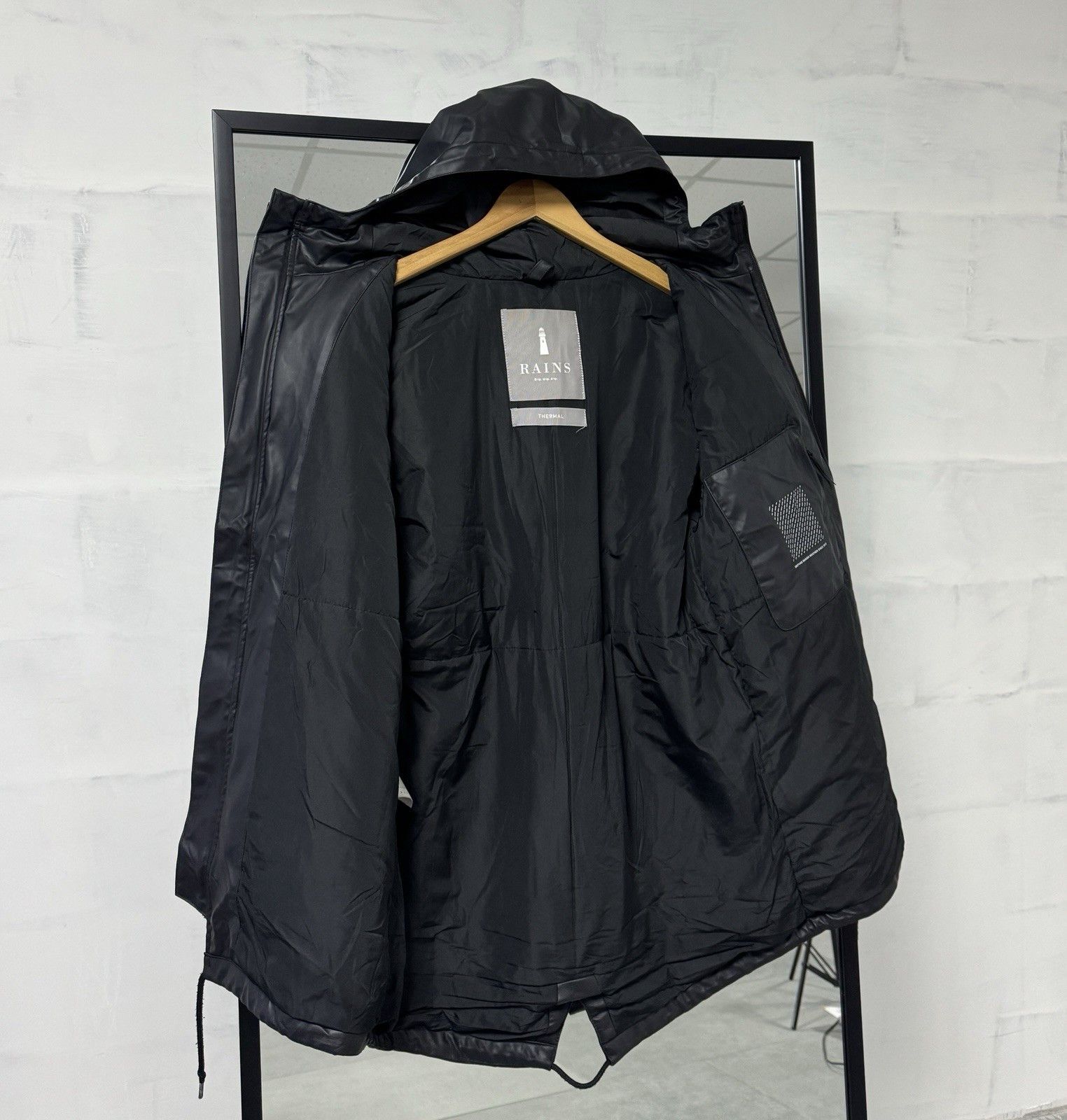 Rains Rains Thermal Padded N3B Warm Waterproof Black Jacket Size US M / EU 48-50 / 2 - 10 Thumbnail