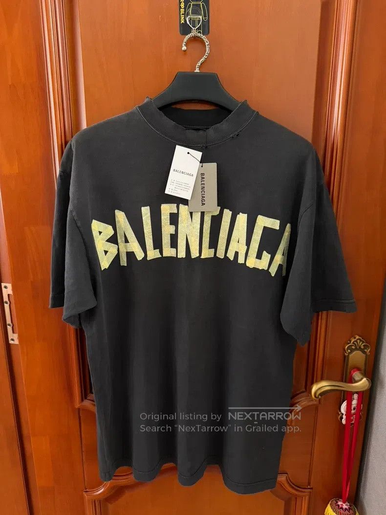 Balenciaga Balenciaga Black Tape Short Sleeve Size US XS / EU 42 / 0 - 1 Thumbnail