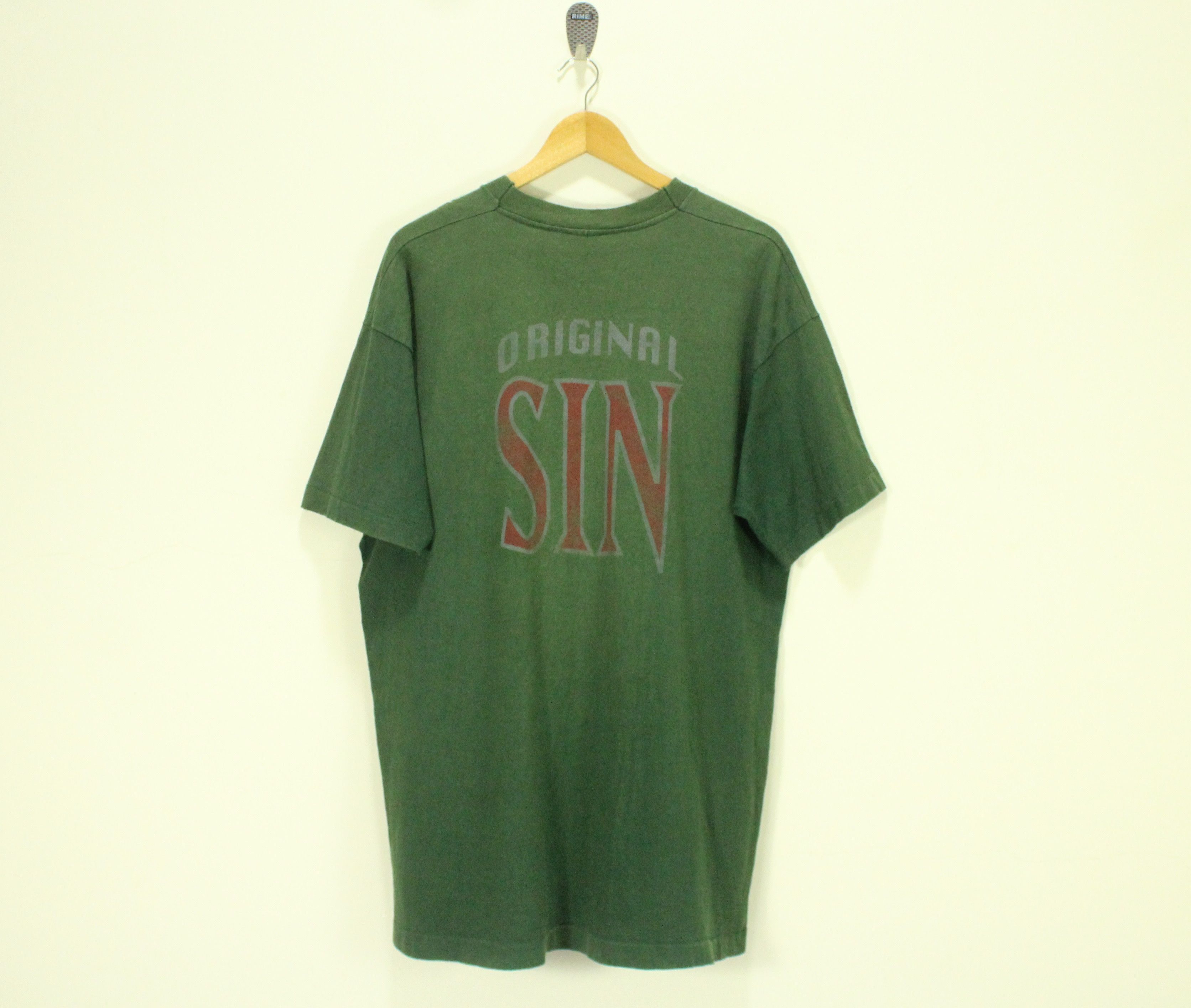 Vintage Vintage 90s ORIGINAL SIN T Shirt SunFaded Distressed Erd Size US XL / EU 56 / 4 - 2 Thumbnail
