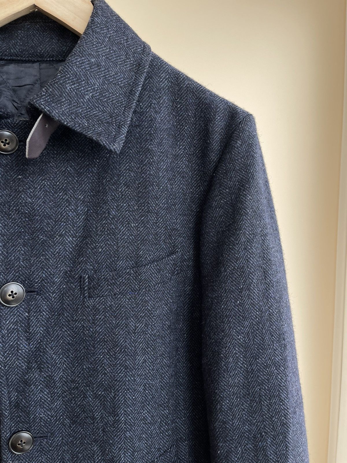 Comme Ca Ism Comme Ca Ism Herringbone Tweed Wool Blend Half Coat Size US S / EU 44-46 / 1 - 9 Thumbnail