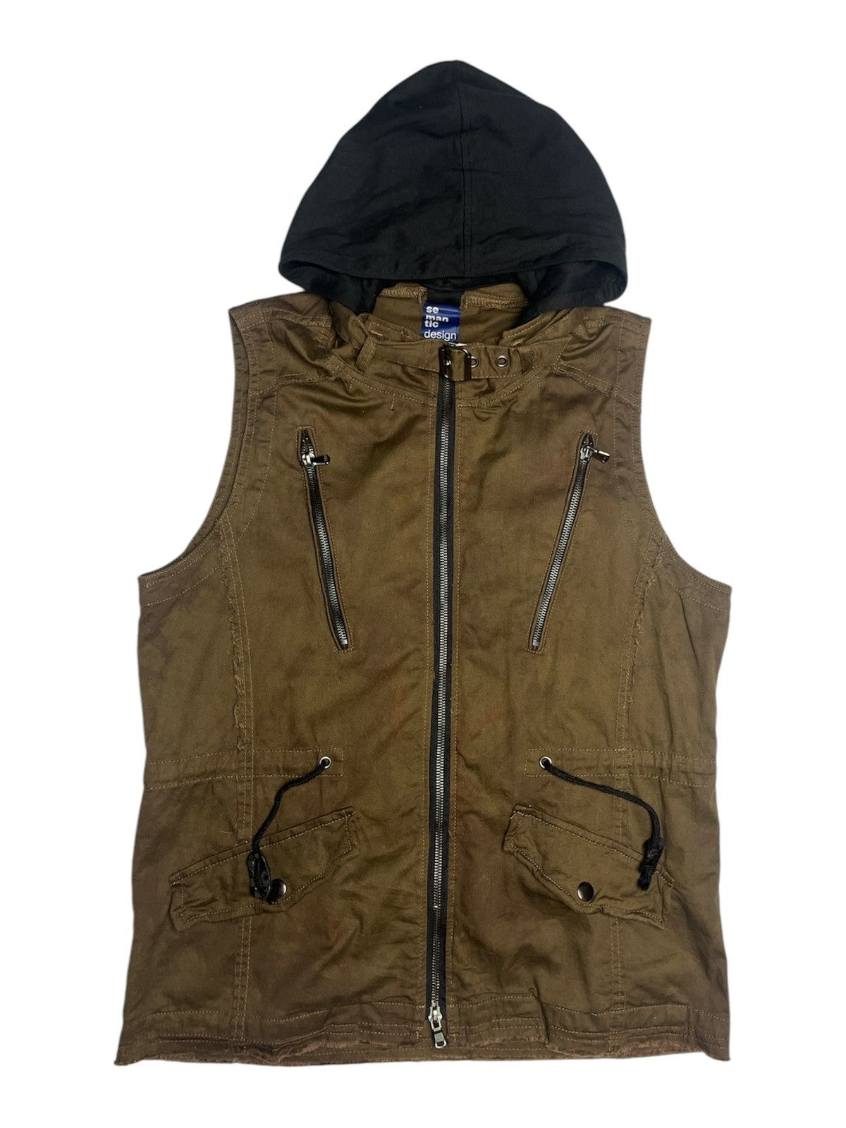 If Six Was Nine × Japanese Brand × Le Grande Bleu (L.G.B.) Semantic Design Removable Hooded Sleeveless Jacket/Vest Size US L / EU 52-54 / 3 - 1 Thumbnail