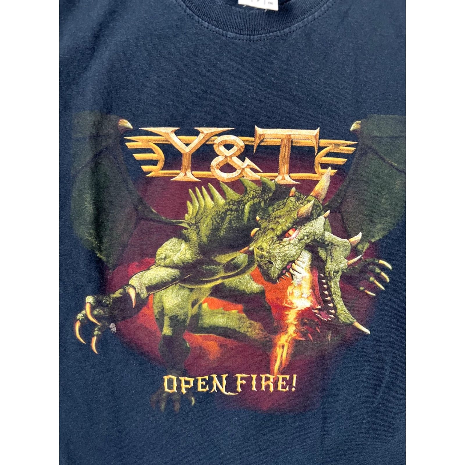 Gildan VINTAGE Y&T Band T-Shirt Mens Small Black Open Fire 2017 World Tour Dragon Graphic Size US S / EU 44-46 / 1 - 4 Thumbnail