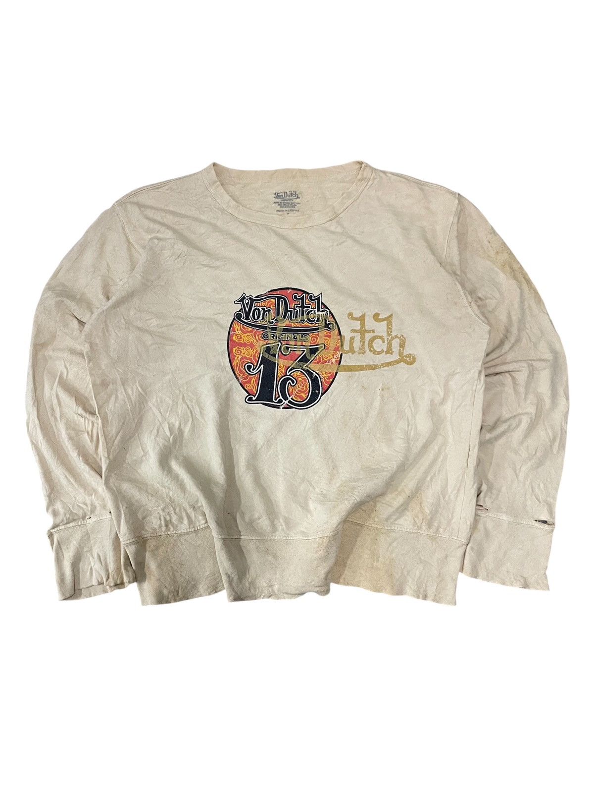 Von Dutch Vintage Von Dutch Distressed Sweatshirt Size US M / EU 48-50 / 2 - 1 Thumbnail