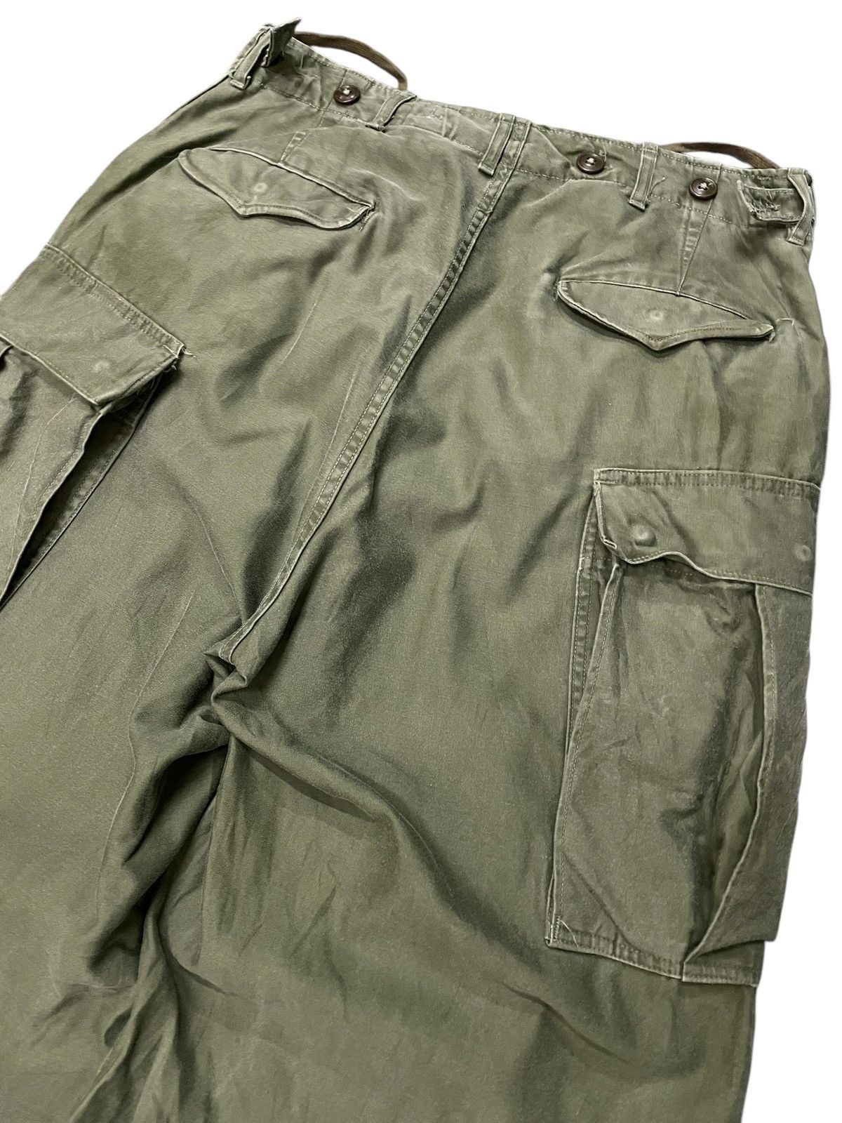 Vintage 50s Vintage WW2 US Military M-1951 Cargo Trousers Baggy Size US 32 / EU 48 - 12 Thumbnail