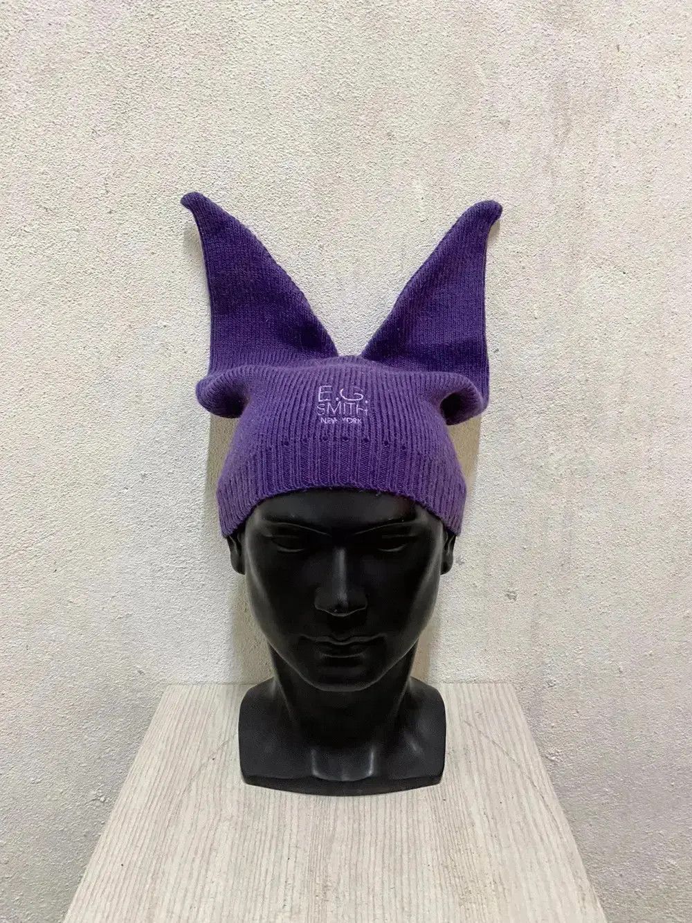 Vintage Rare E.G Smith New York Devil Horn Beanie Hat Size ONE SIZE - 2 Thumbnail