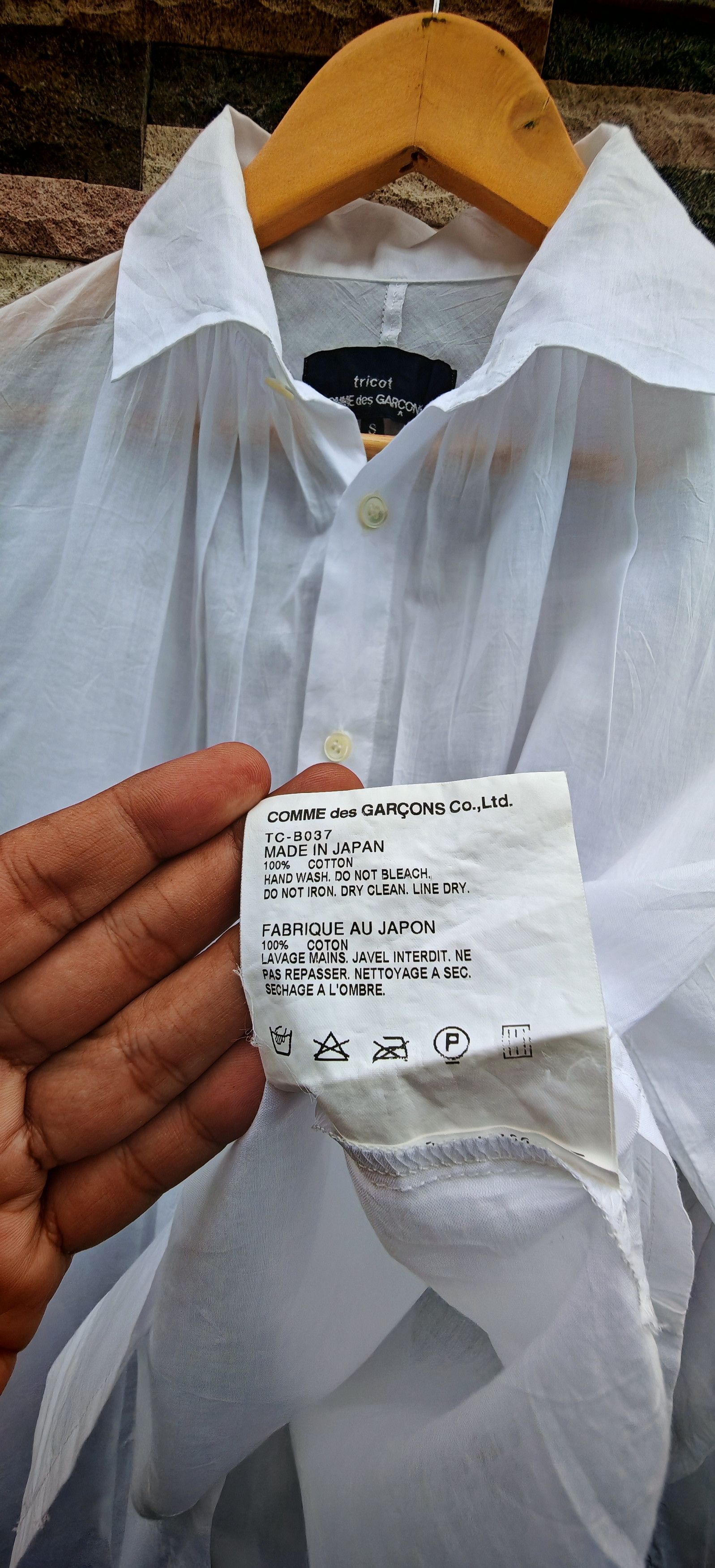 Comme des Garcons Tricot Comme des Garcons oversize white shirt Size S / US 4 / IT 40 - 8 Thumbnail