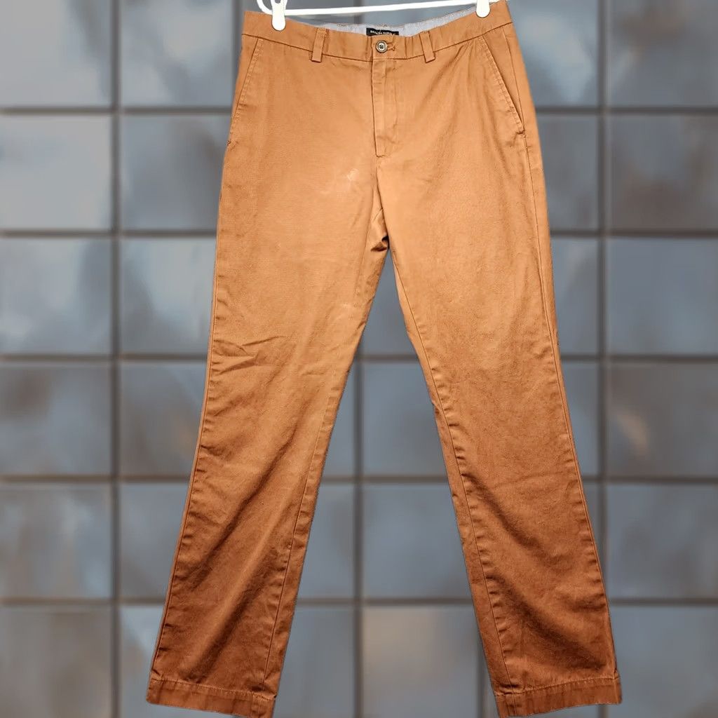 Banana Republic Banana Republic Pants Mens Chino Flat Front Cotton 33x32 Burnt Sienna 33x34 Regular Mens Clothing Brown Size US 33 - 1 Thumbnail