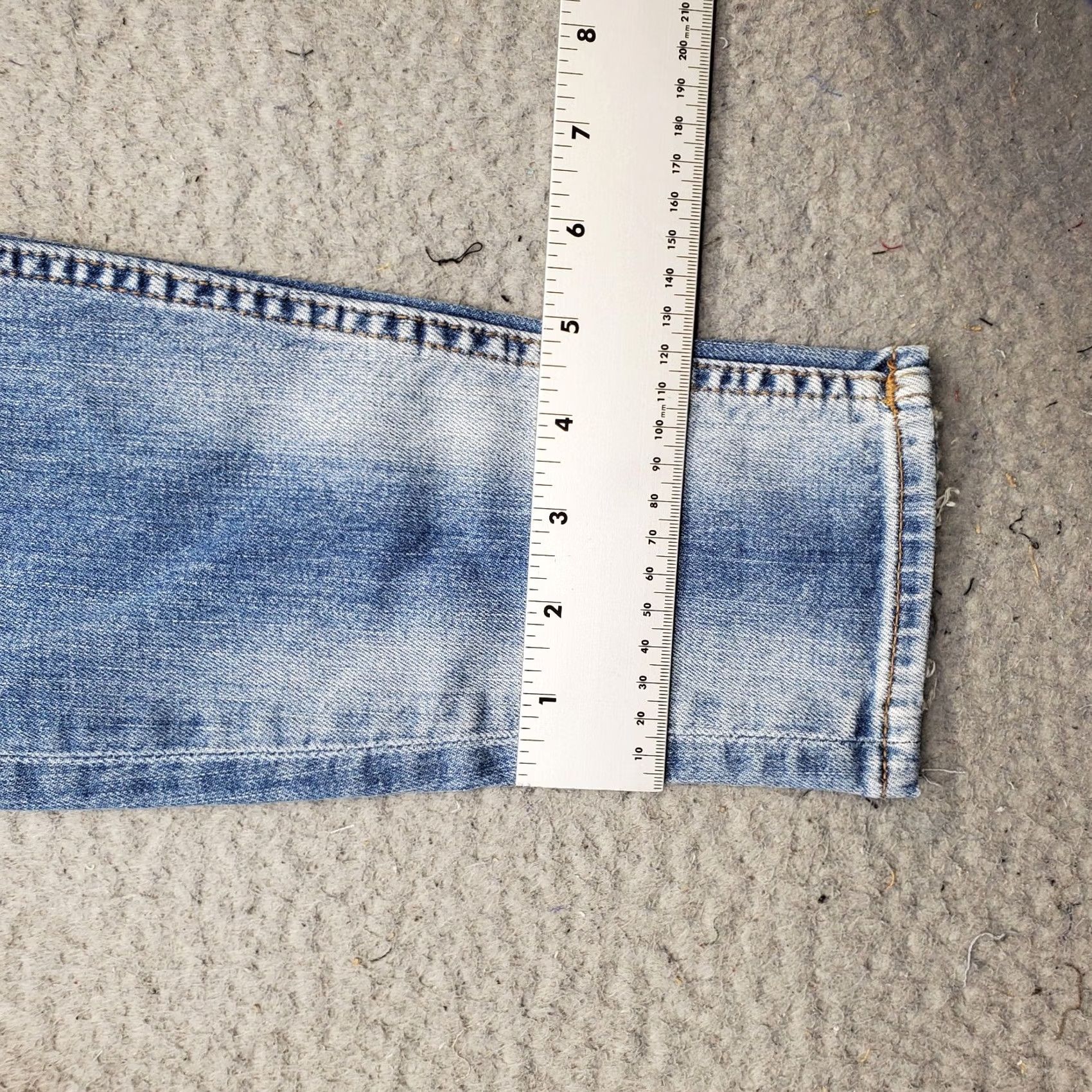 Vintage VIGOSS Jeans Women's 27x29 Blue Denim Stretch Distressed The Chelsea Skinny Leg Jeans Size 27" / US 4 / IT 40 - 5 Thumbnail