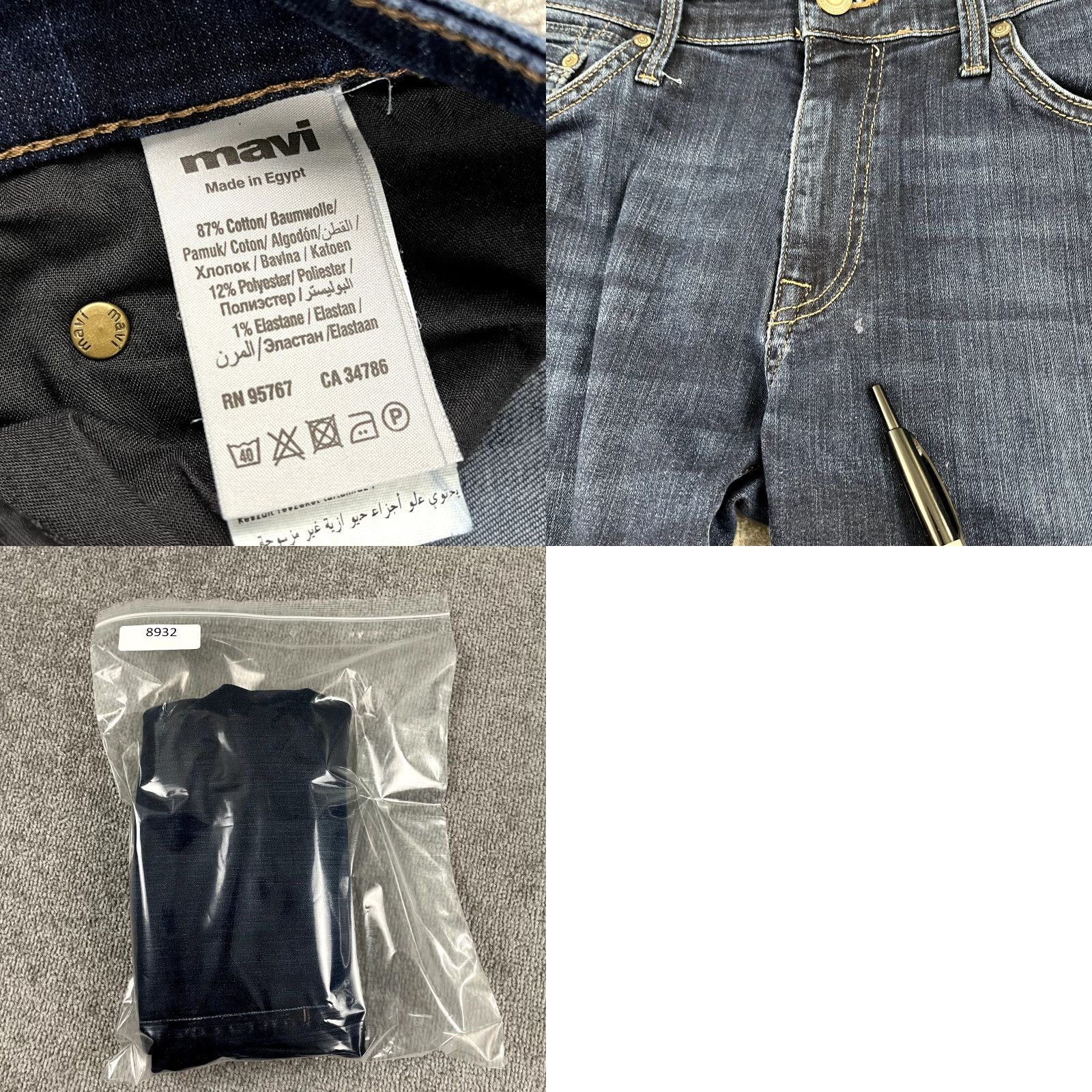 Vintage MAVI Jeans Mens 32 x 30 Marcus Slim Straight Leg Dark Blue Denim Stretch Casual Jeans Size US 32 / EU 48 - 8 Thumbnail