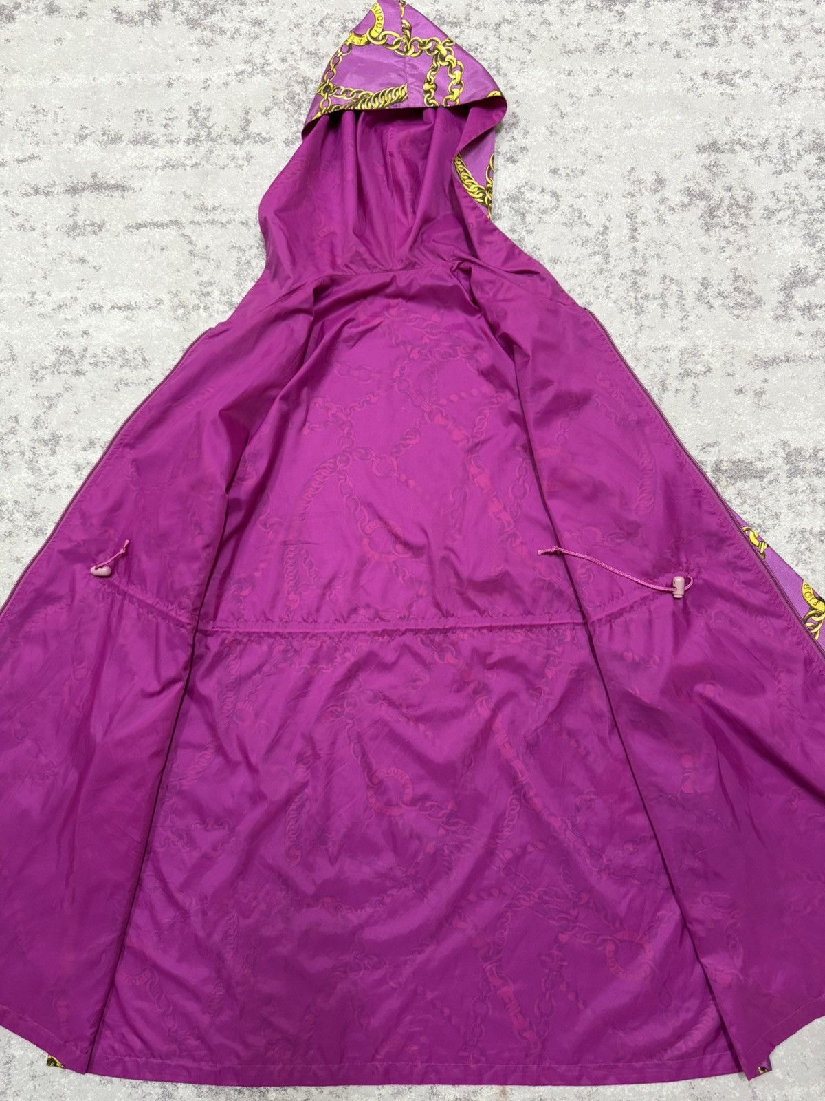Fiorucci Vintage Fiorucci GoldChain Raincoat Parka Windbreaker Jacket Size XL / US 12-14 / IT 48-50 - 11 Thumbnail