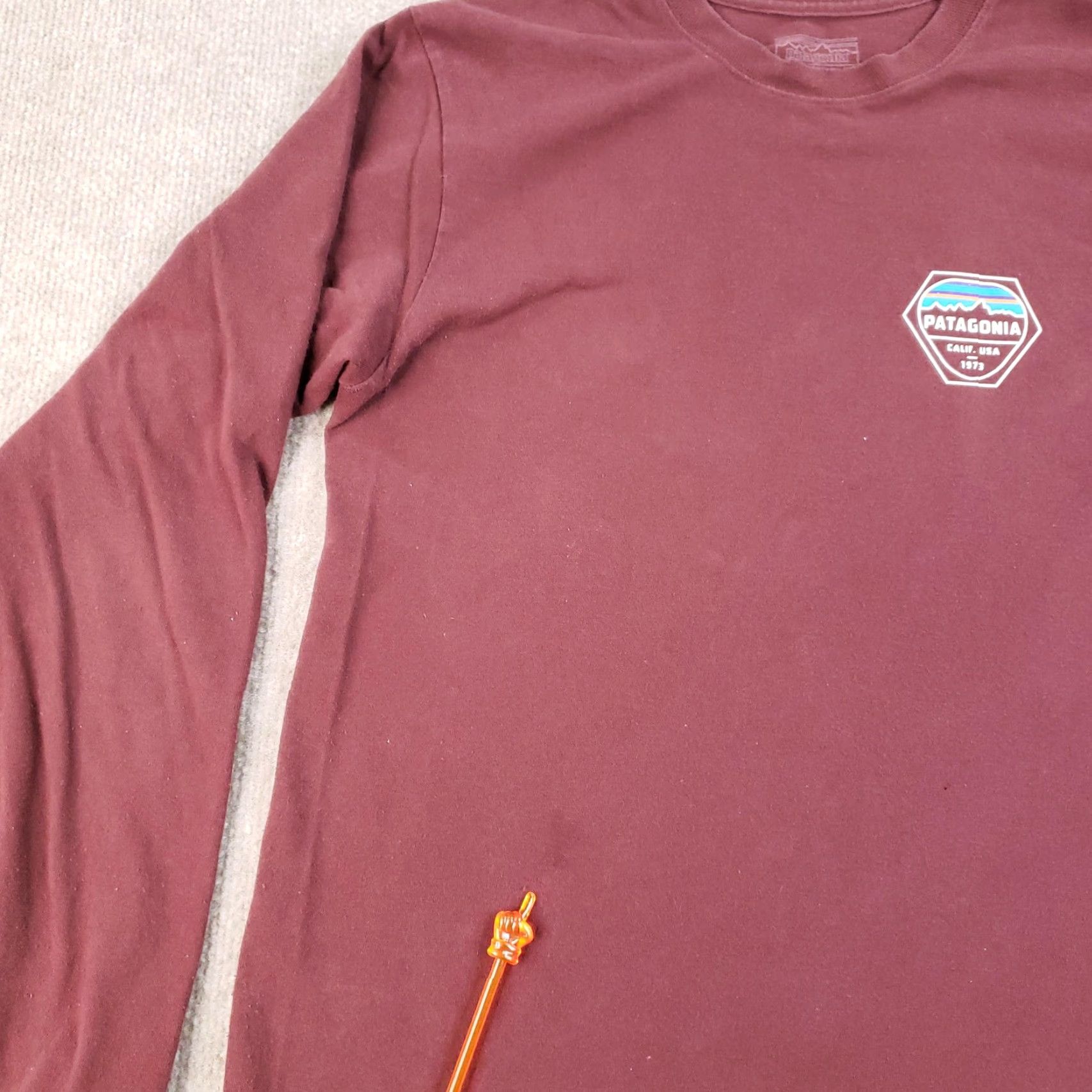 Patagonia Patagonia Shirt Mens Small Maroon Long Sleeve Regular Fit Outdoors Cali USA Size US S / EU 44-46 / 1 - 7 Thumbnail