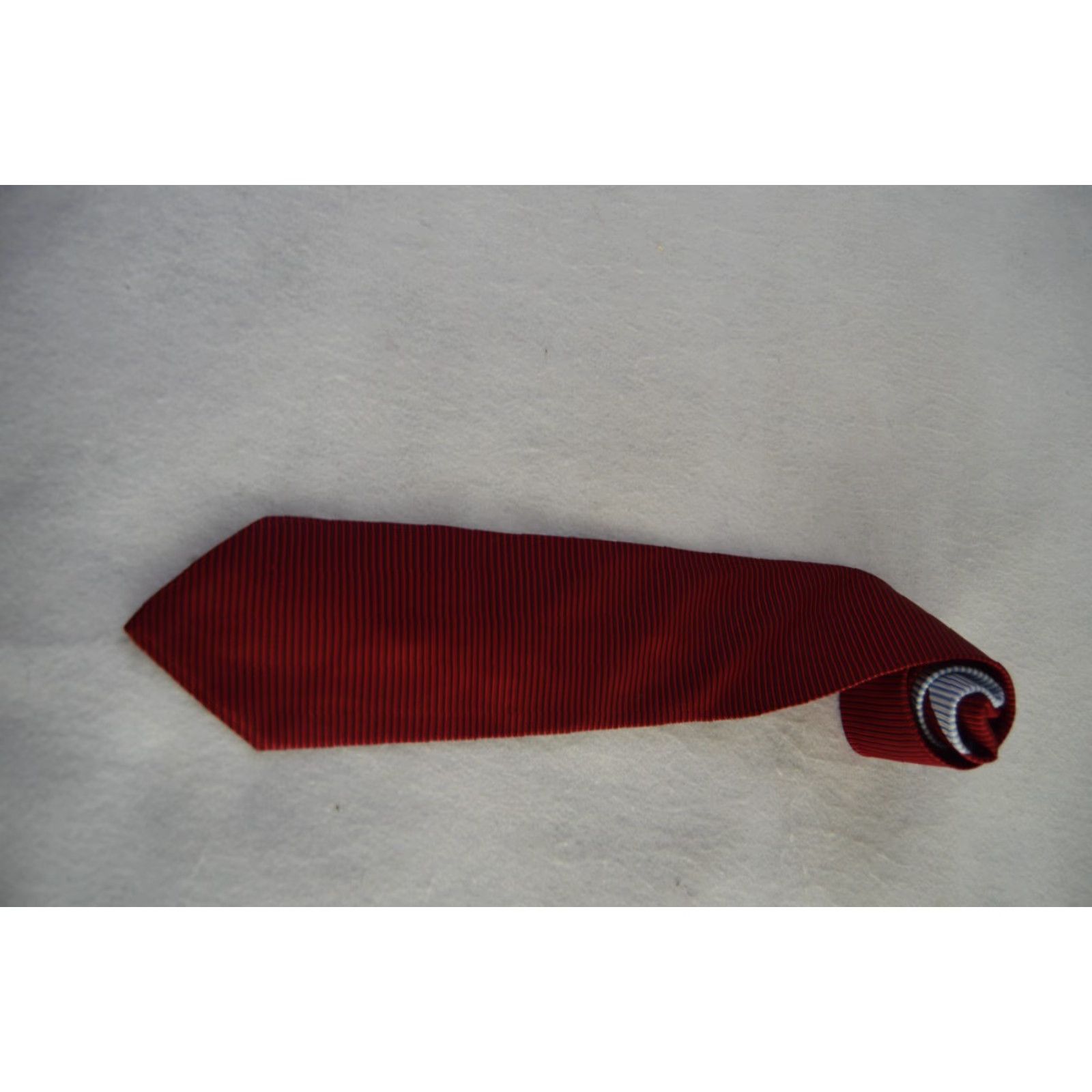 Tommy Hilfiger TOMMY HILFIGER MENS TIE NAVY BLUE RED STRIPES Size ONE SIZE - 2 Thumbnail
