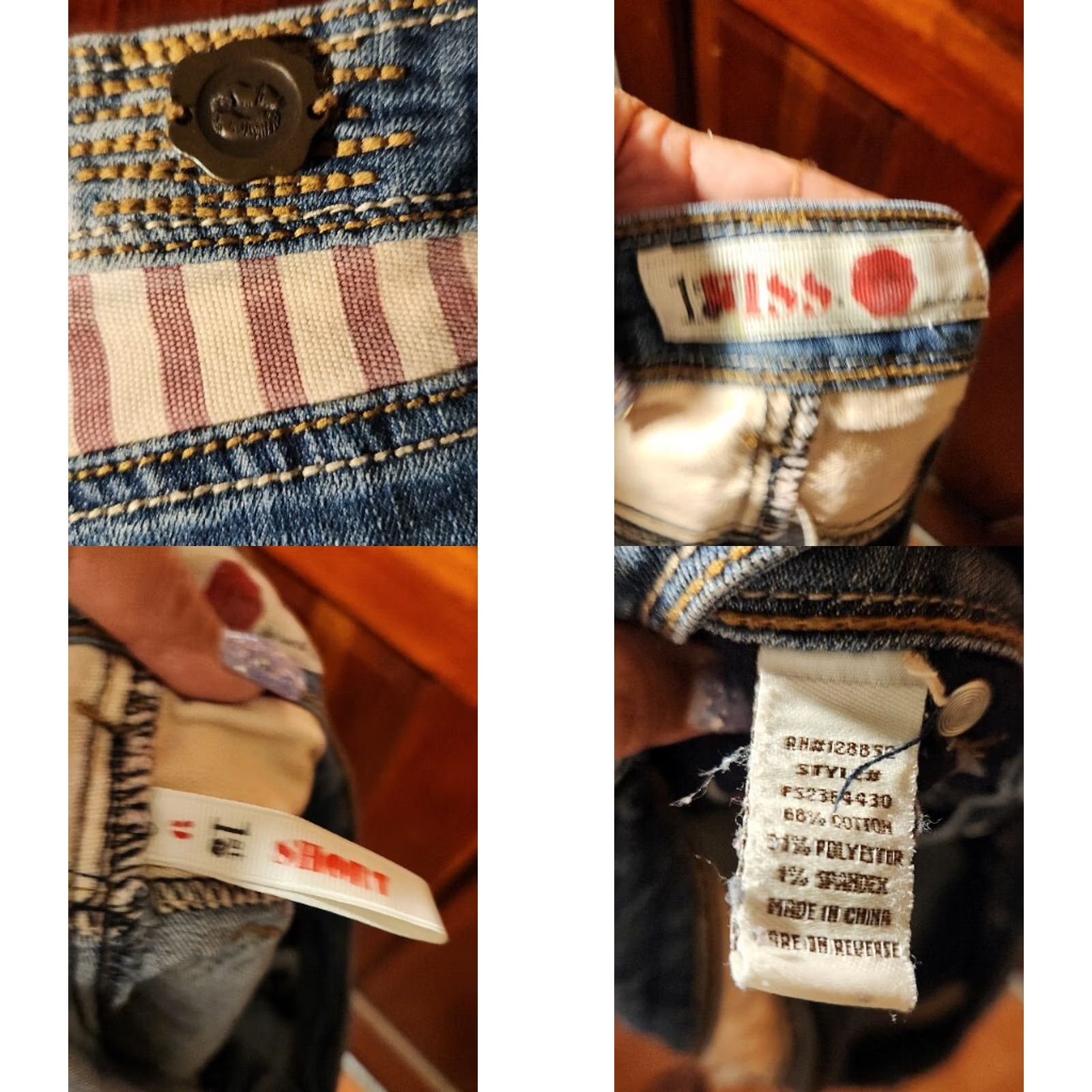 Vintage VINTAGE: No 1ST KISS Womens Jean Shorts SIZE 6 Flag Pockets Casual Denim Shorts Womens 6 Blue Pockets Summer Size 28" / US 6 / IT 42 - 9 Thumbnail