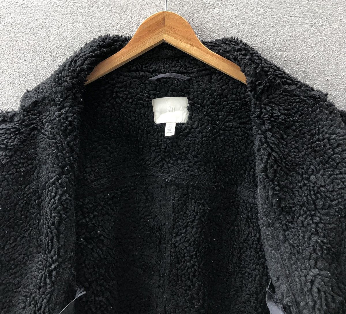 Japanese Brand H&M Double Collar Lined Fleece Black Jacket Size US S / EU 44-46 / 1 - 14 Thumbnail