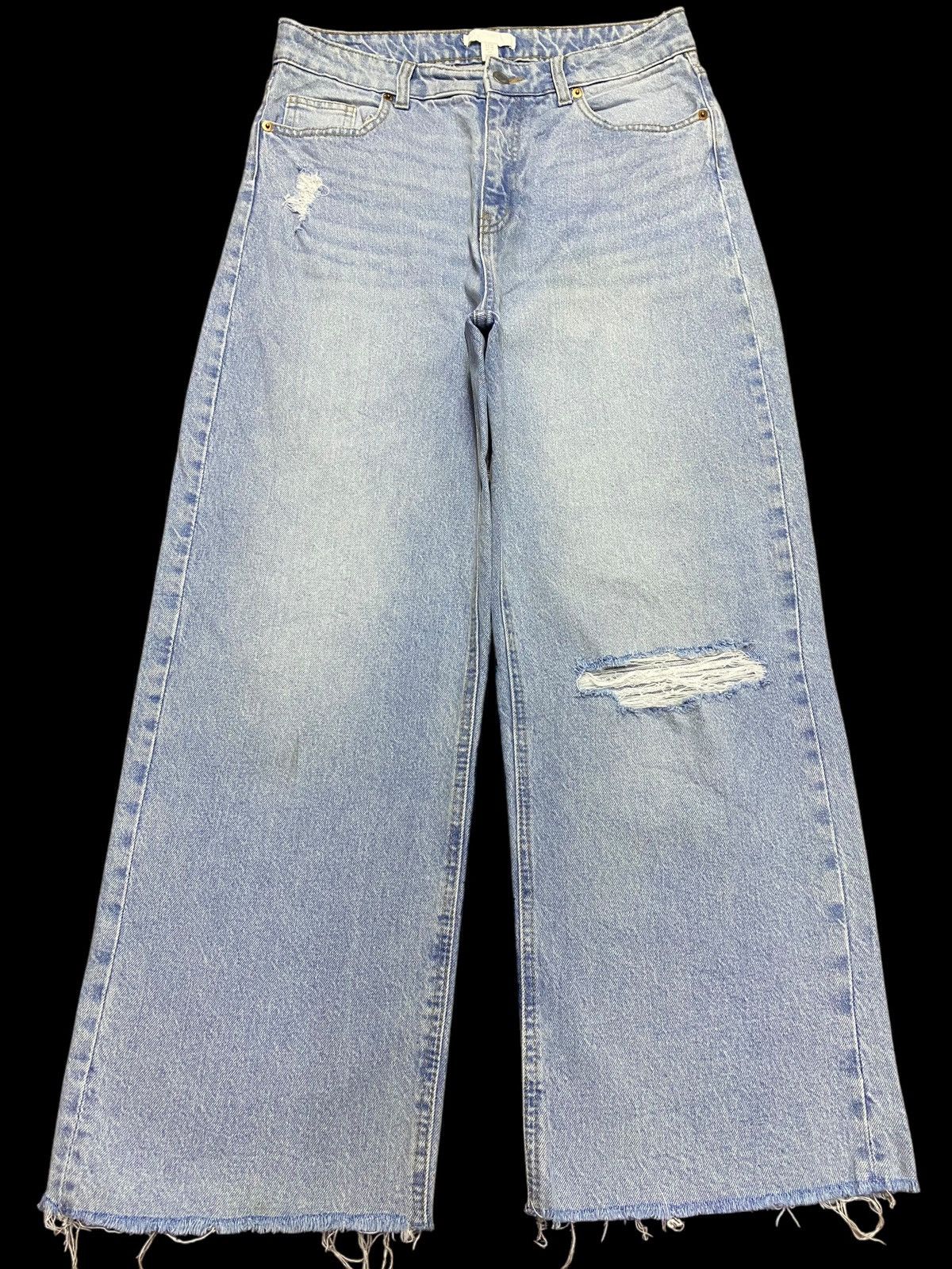 H&M Vintage Japanese Brand Faded Wash Distressed Baggy Jeans Size US 30 / EU 46 - 1 Thumbnail