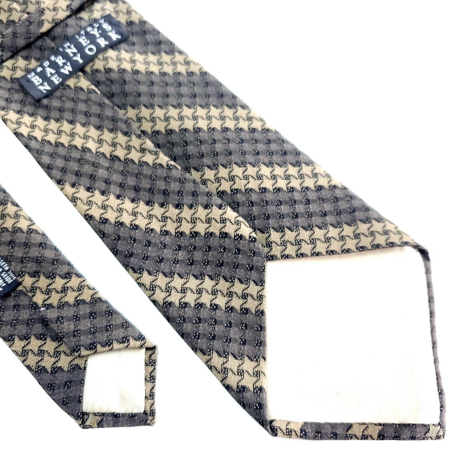 Barneys New York Barney's New York Silk Tie Beige Tan Star Striped Short Wide Size ONE SIZE - 5 Thumbnail