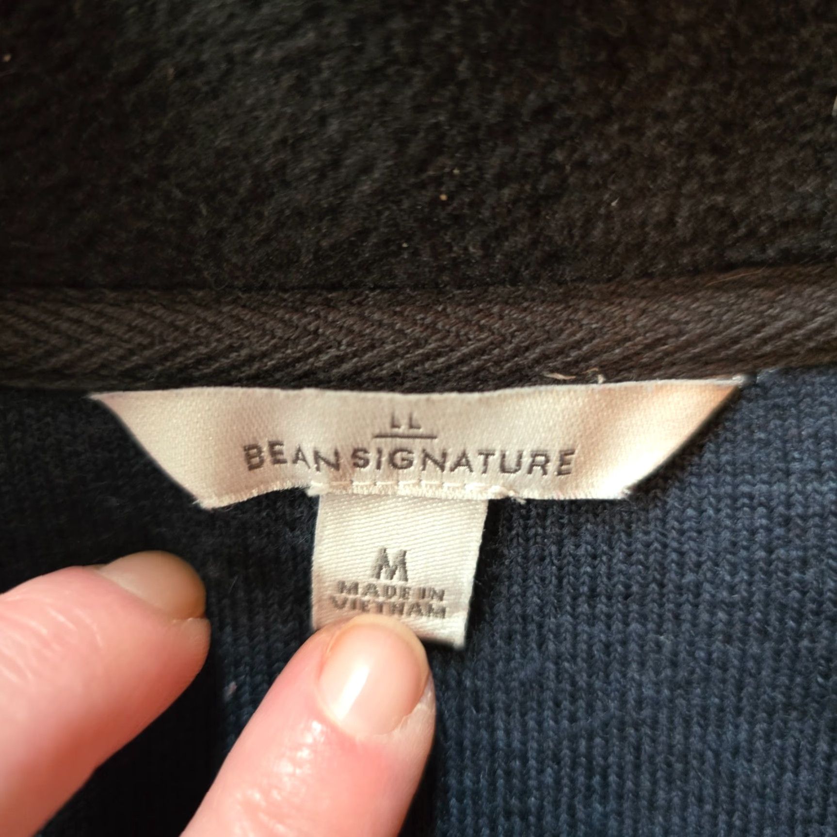 Vintage LL Bean Signature Sweater Womens Size Medium Blue Fleece Pockets Outdoors Pullover Mock Neck Long Sleeve Regular Fit Knit Style Shirt Size M / US 6-8 / IT 42-44 - 4 Thumbnail