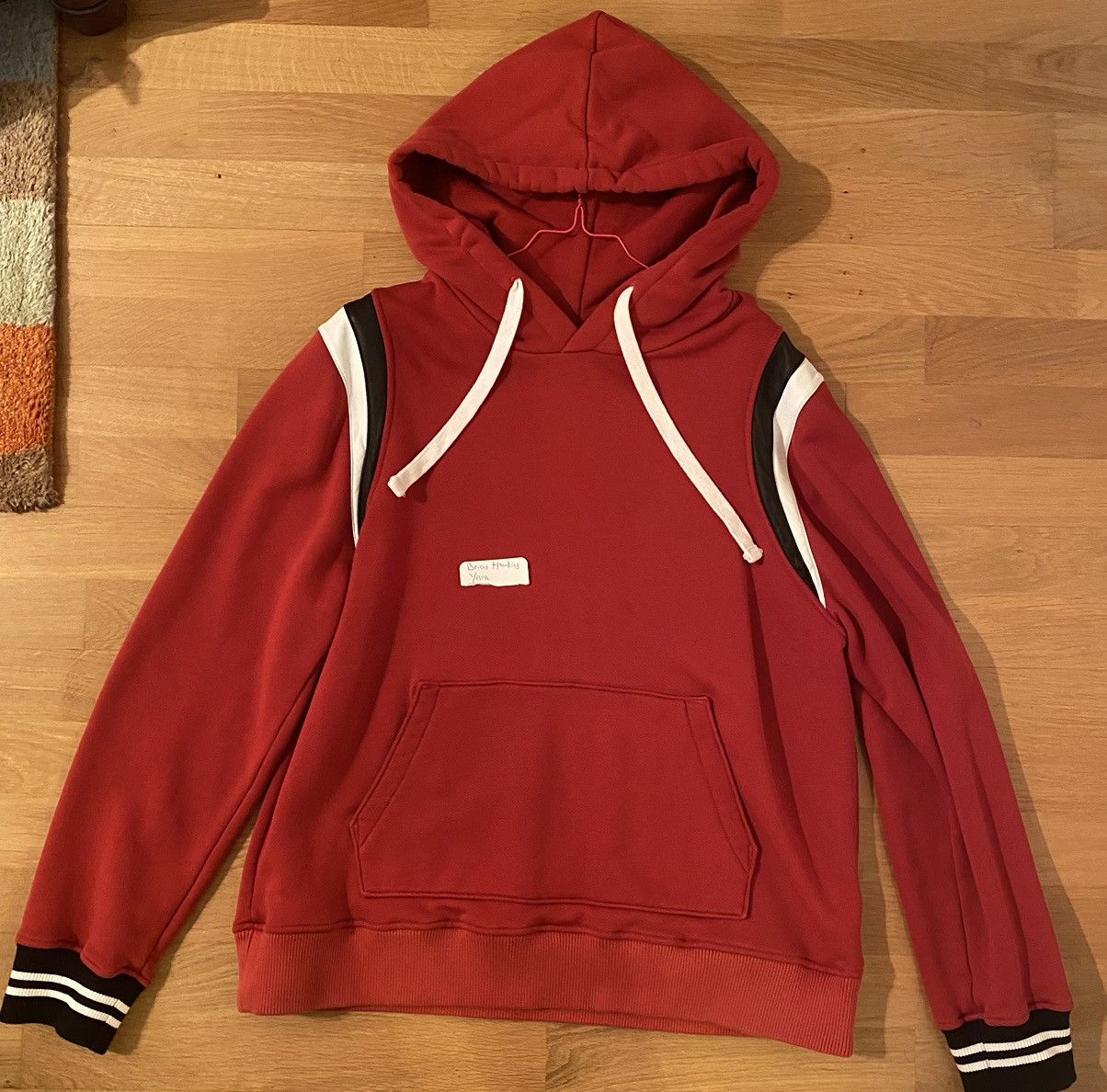 Amiri Amiri Leather-Accented Varsity Pullover Hoodie Size US XL / EU 56 / 4 - 1 Thumbnail