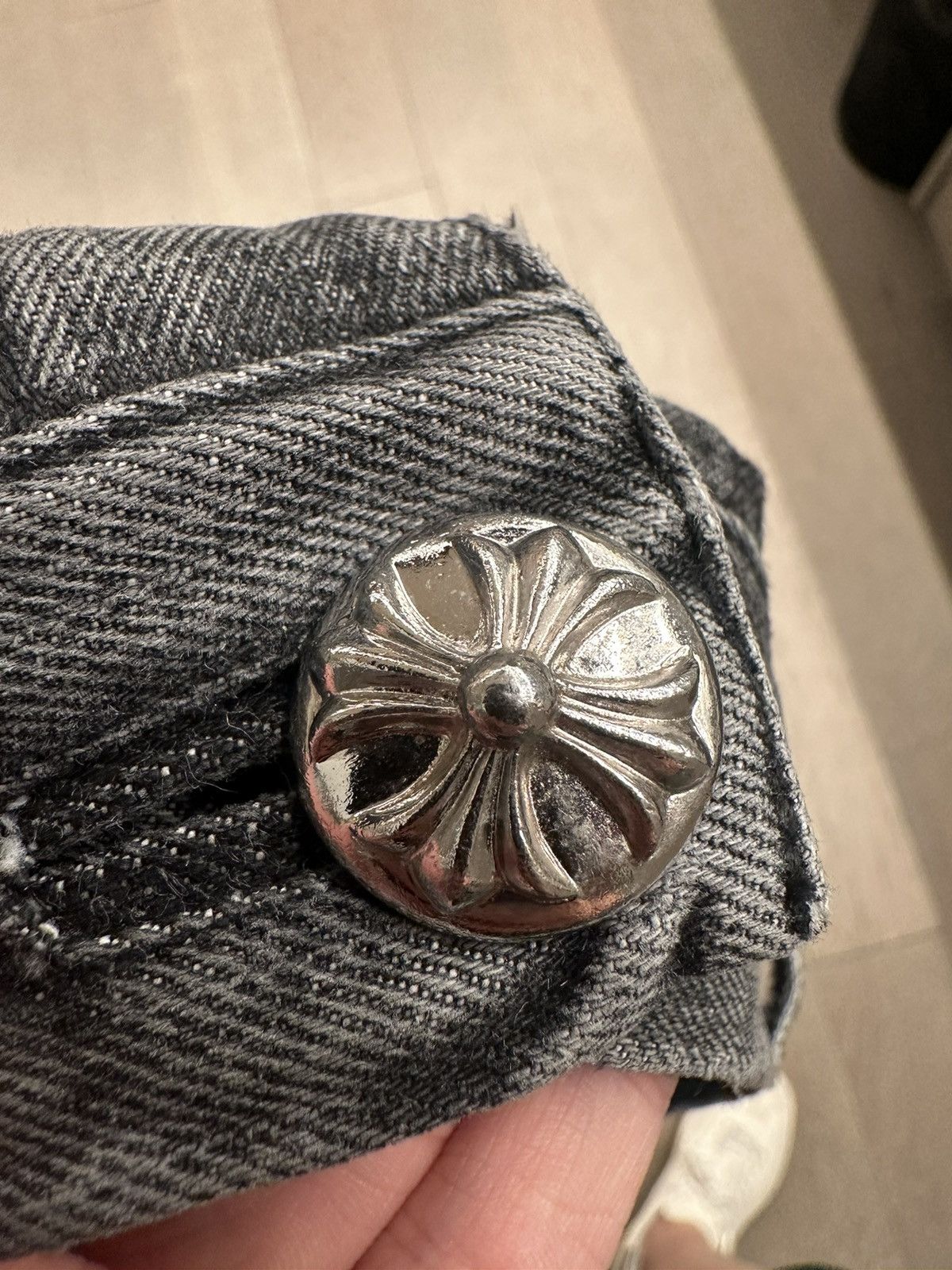 Chrome Hearts 🔥Chrome Hearts Grey Jeans with Patches🔥 Size US 38 / EU 54 - 10 Thumbnail